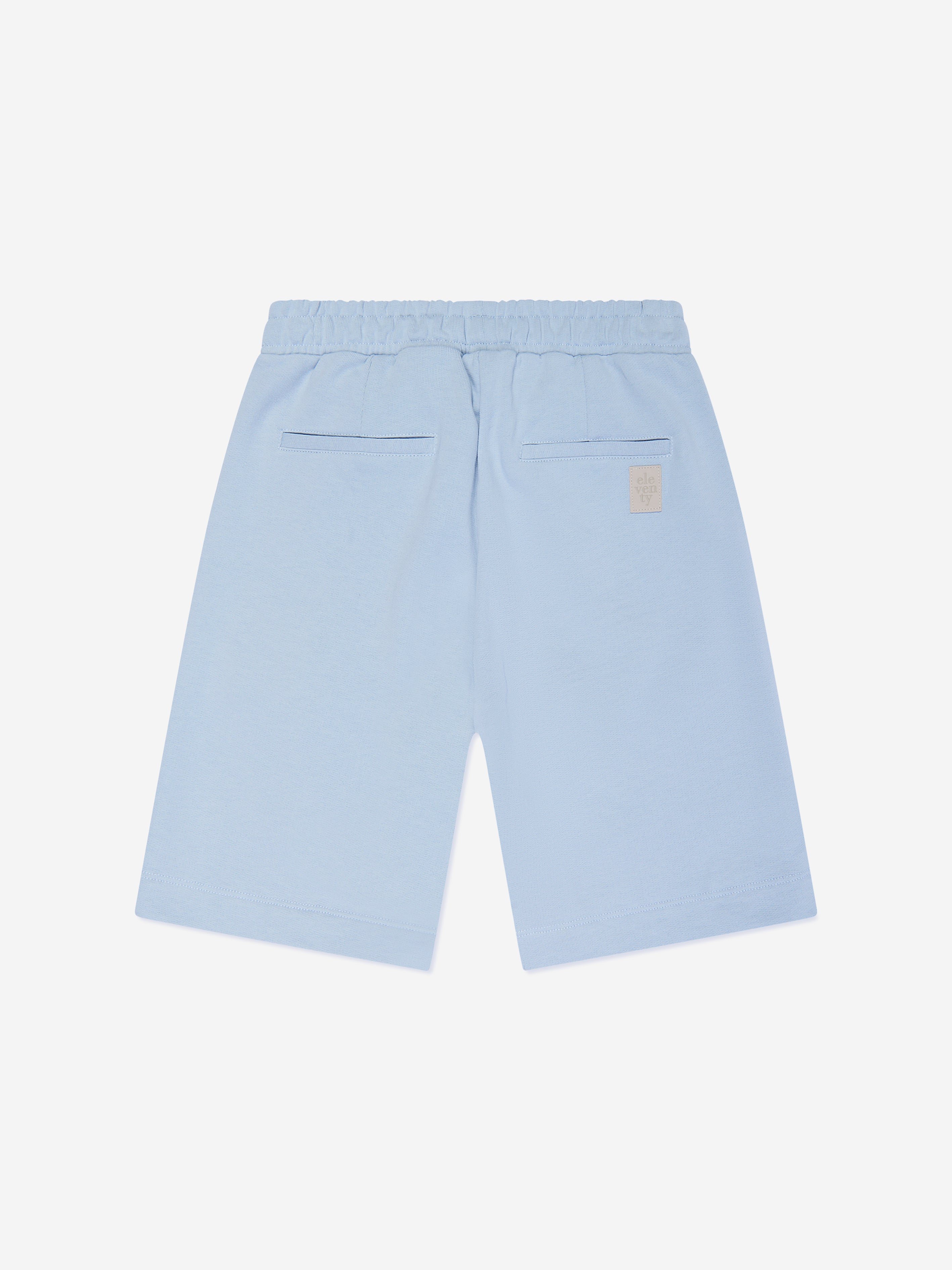 Eleventy Boys Jersey Cargo Shorts in Blue