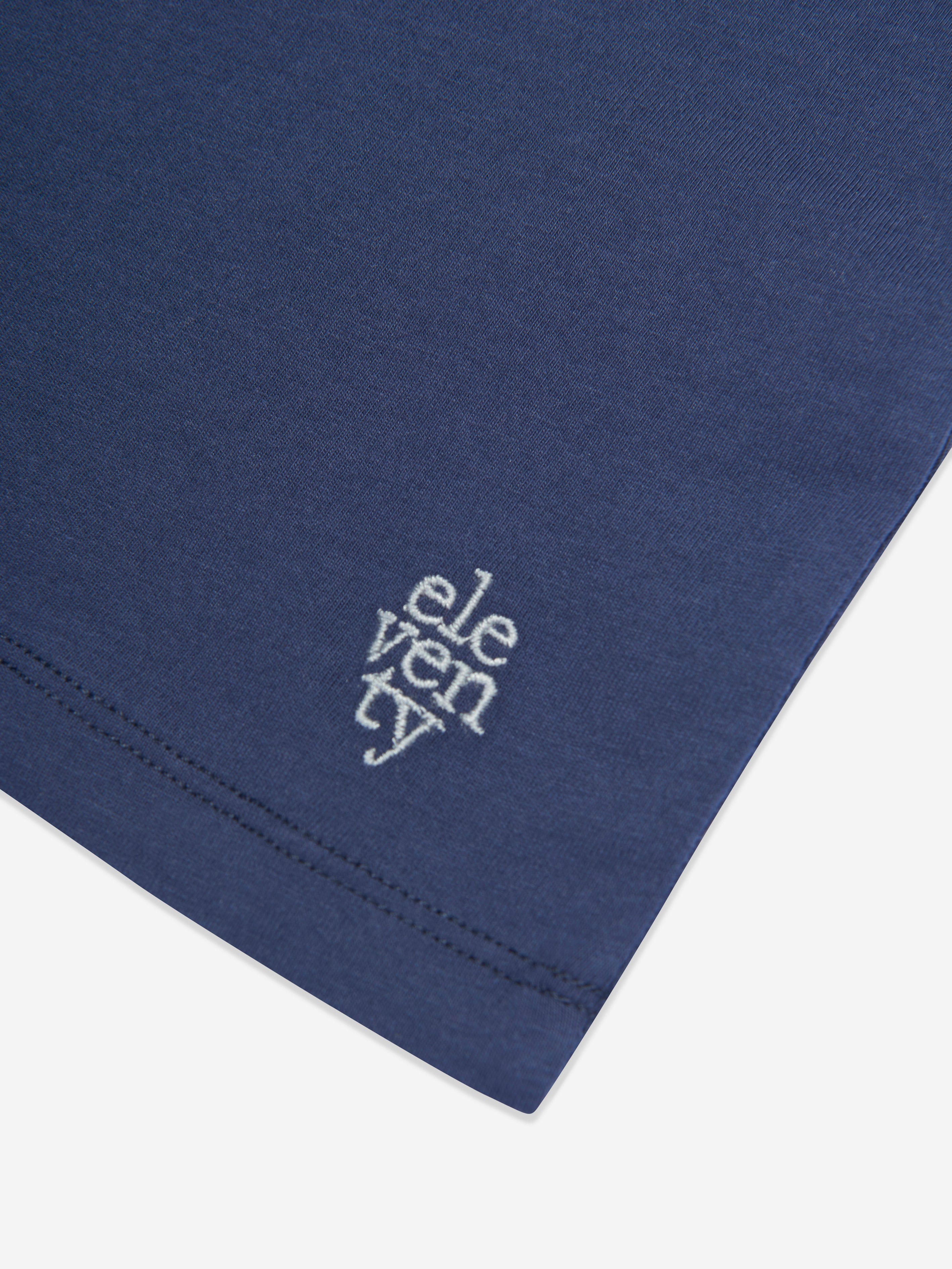 Eleventy Boys Logo T-Shirt in Navy