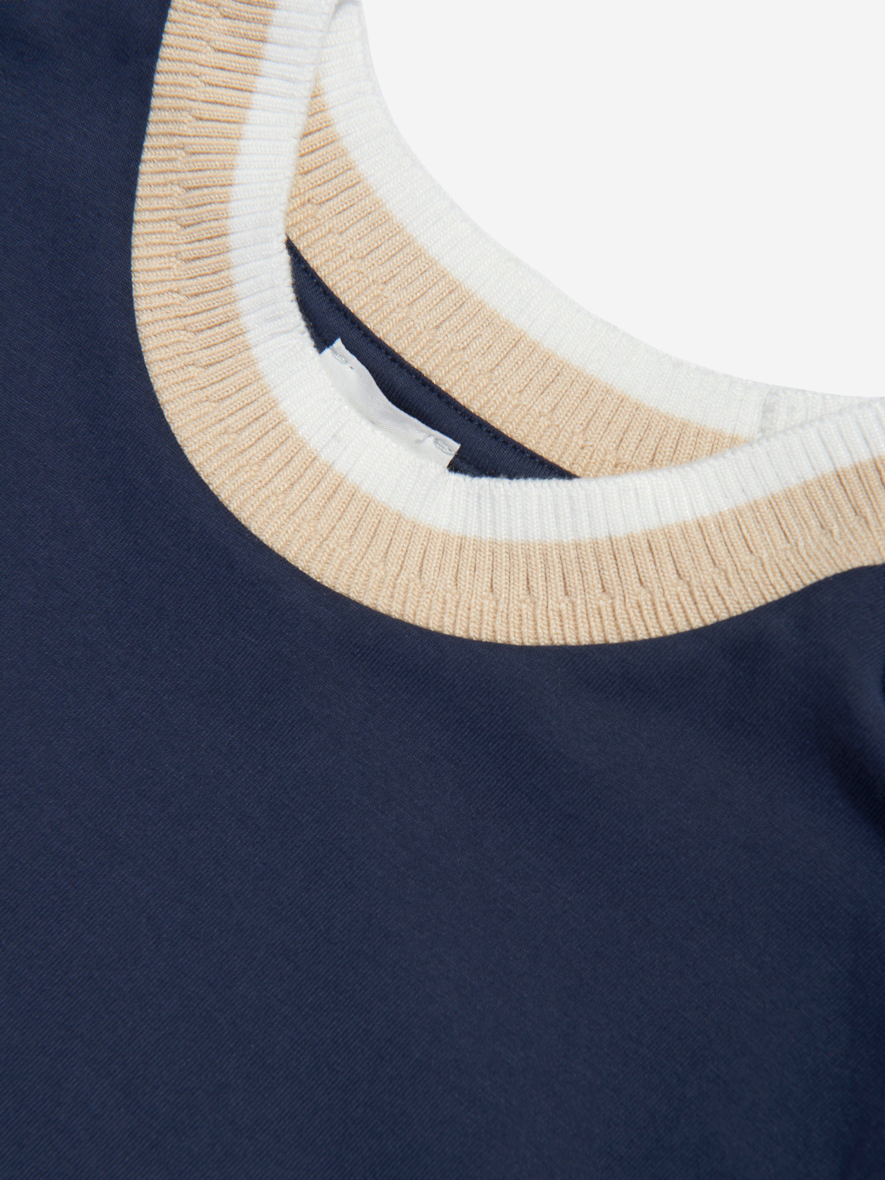 Eleventy Boys Logo T-Shirt in Navy