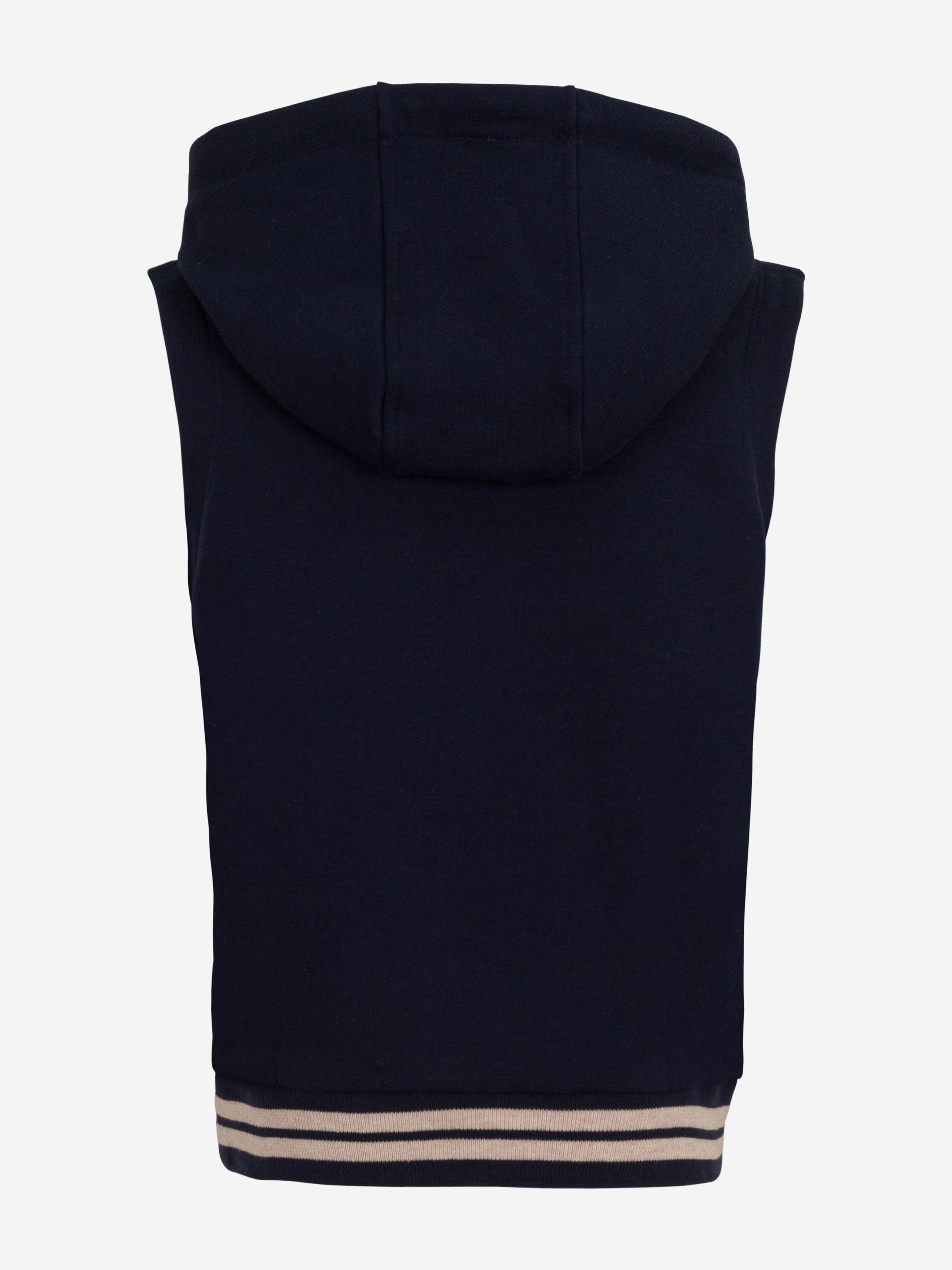 Eleventy Boys Sleeveless Beach Club Hoodie in Navy