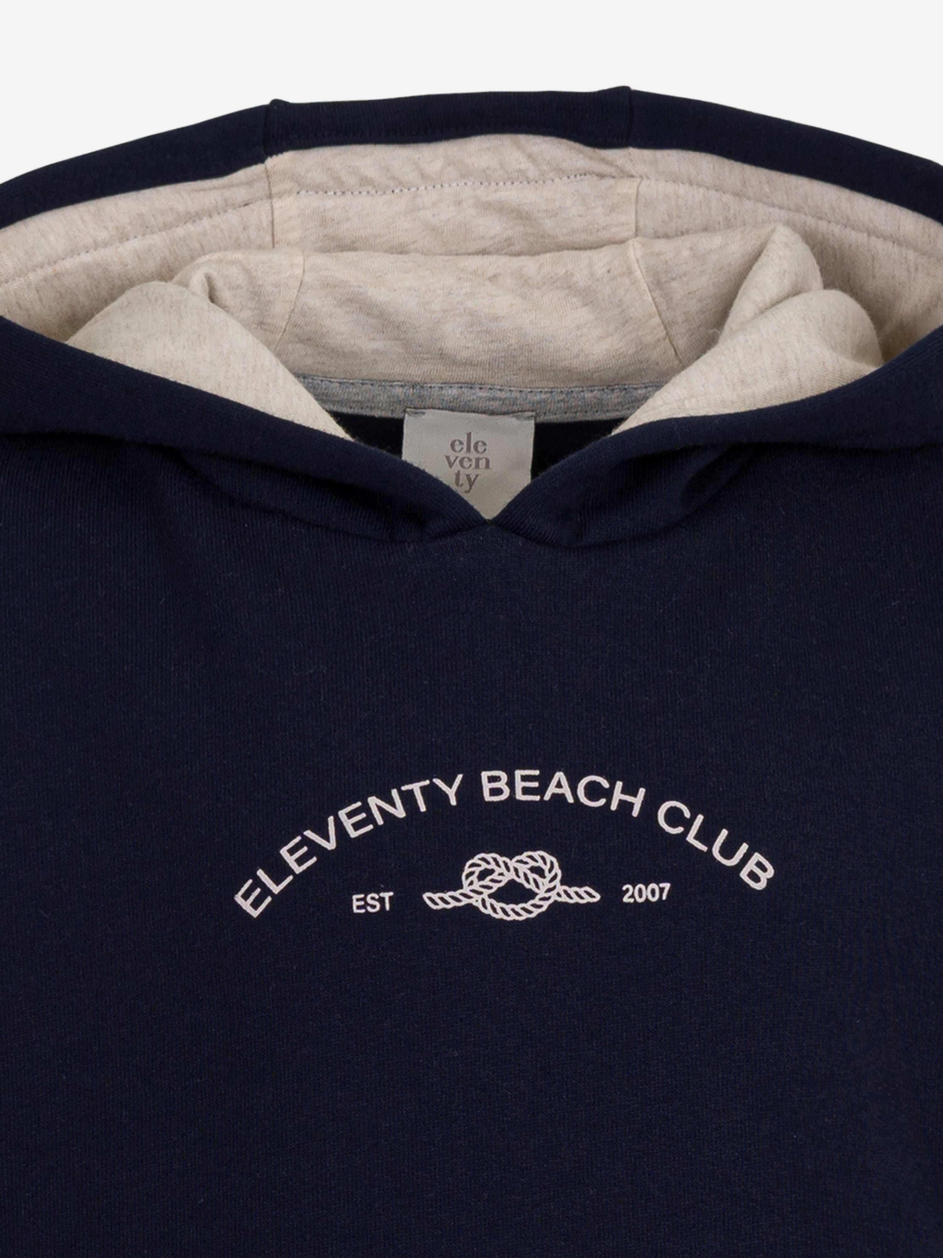 Eleventy Boys Sleeveless Beach Club Hoodie in Navy