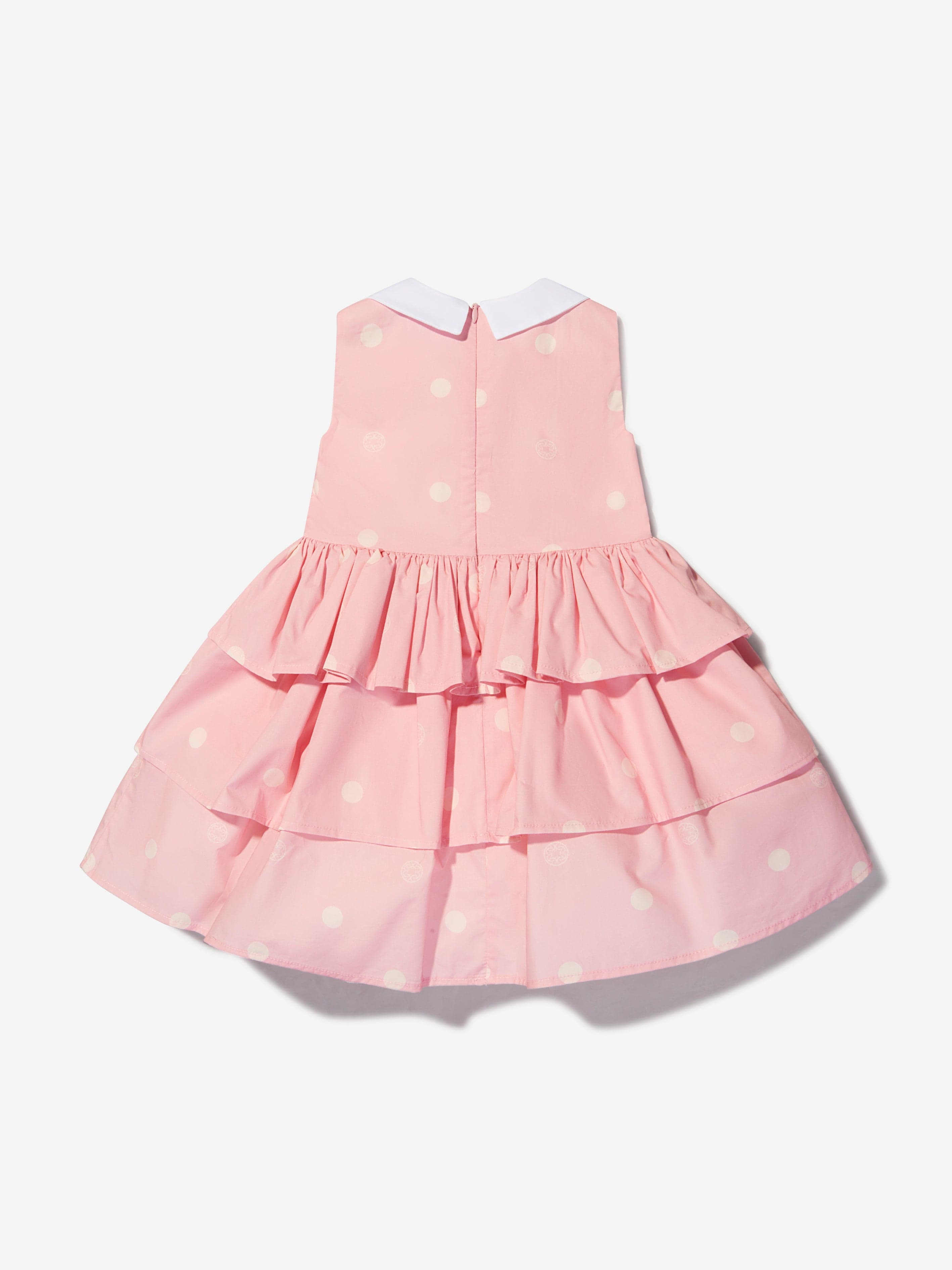 Elie Saab Girls Cotton Polka Dot Sleeveless Dress