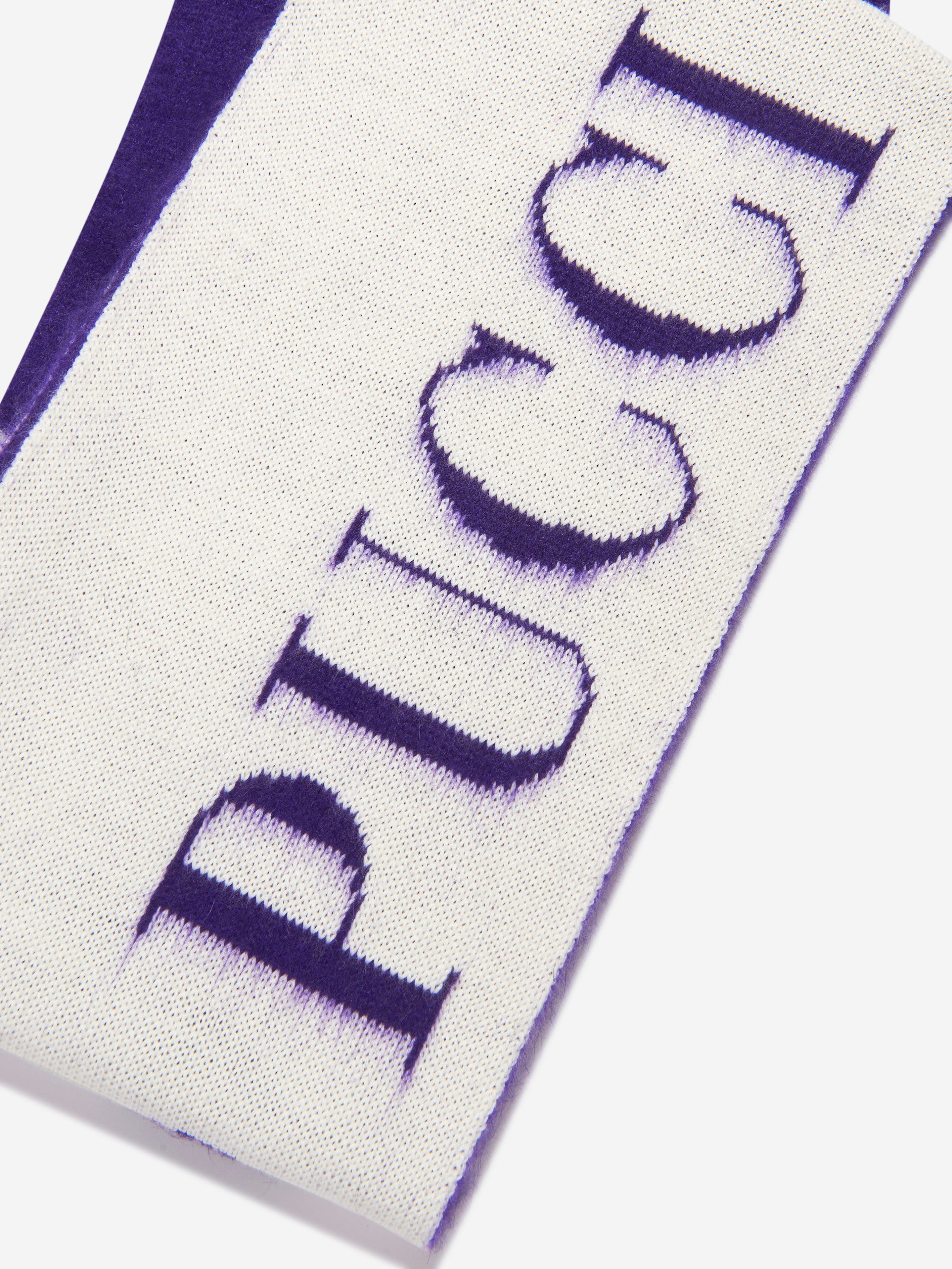 Pucci Girls Wool Knitted Logo Scarf