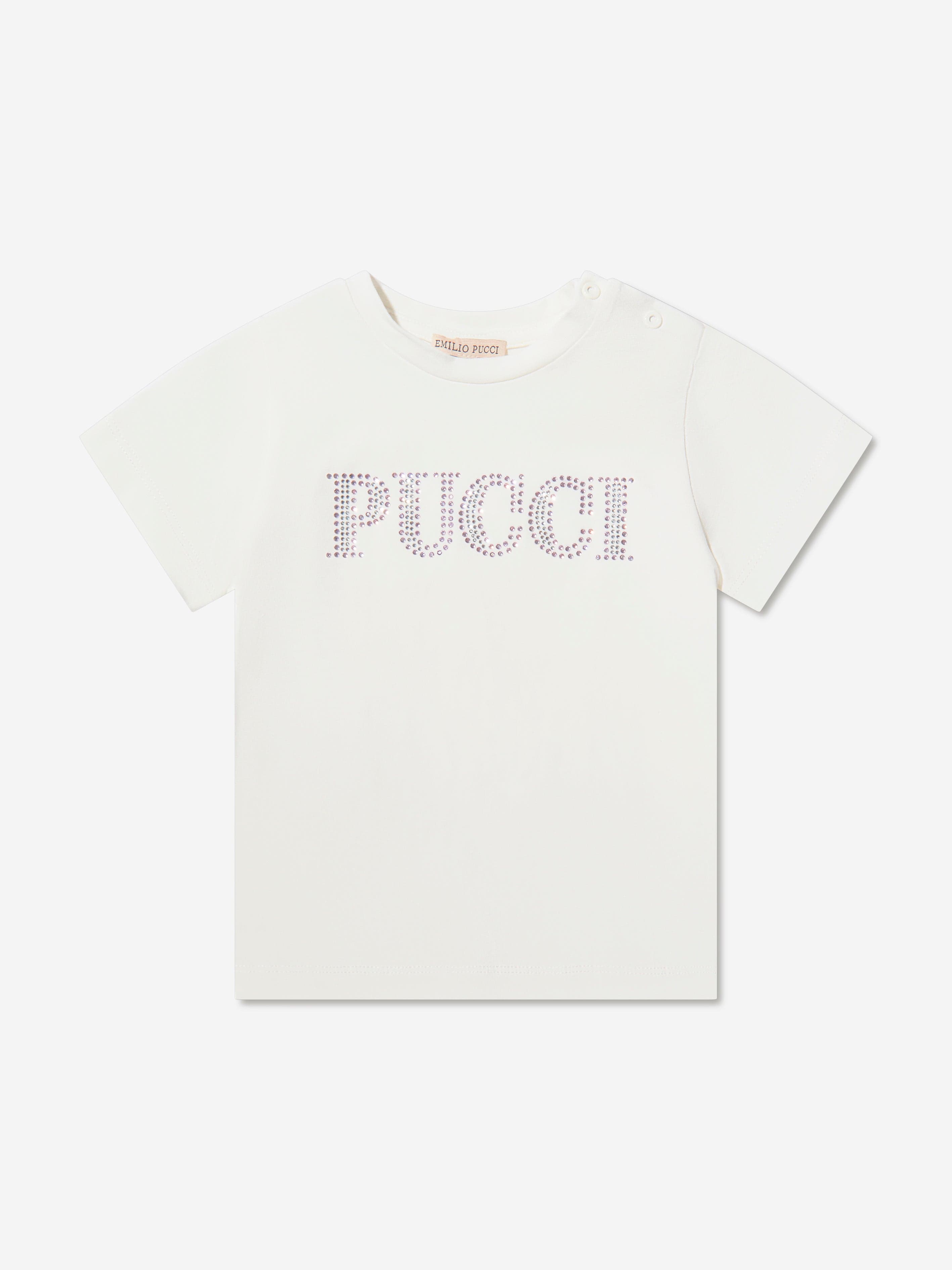 Pucci Baby Girls Chest Logo T-Shirt