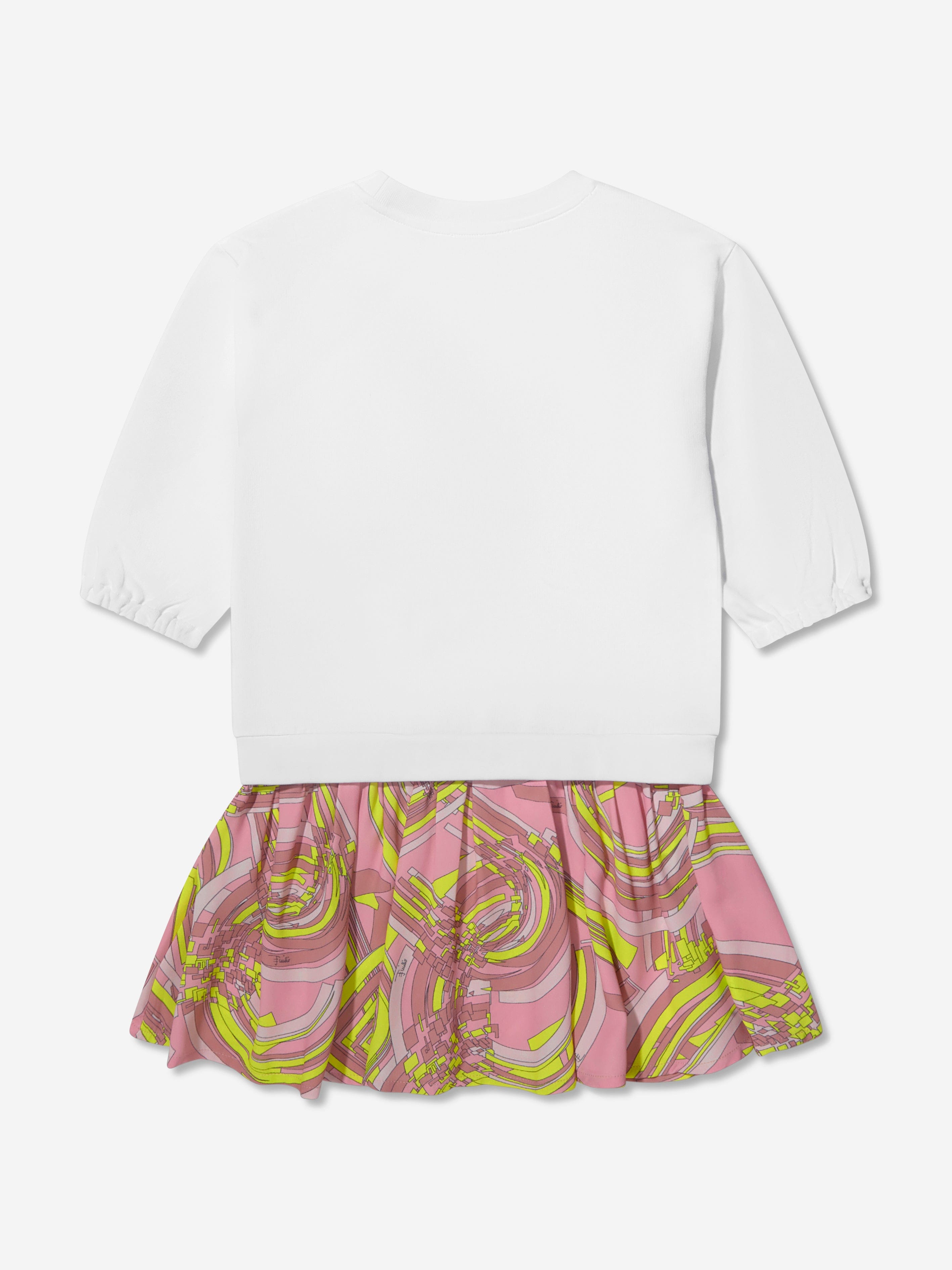 Pucci Girls Patterned Skirt Sweater Dress