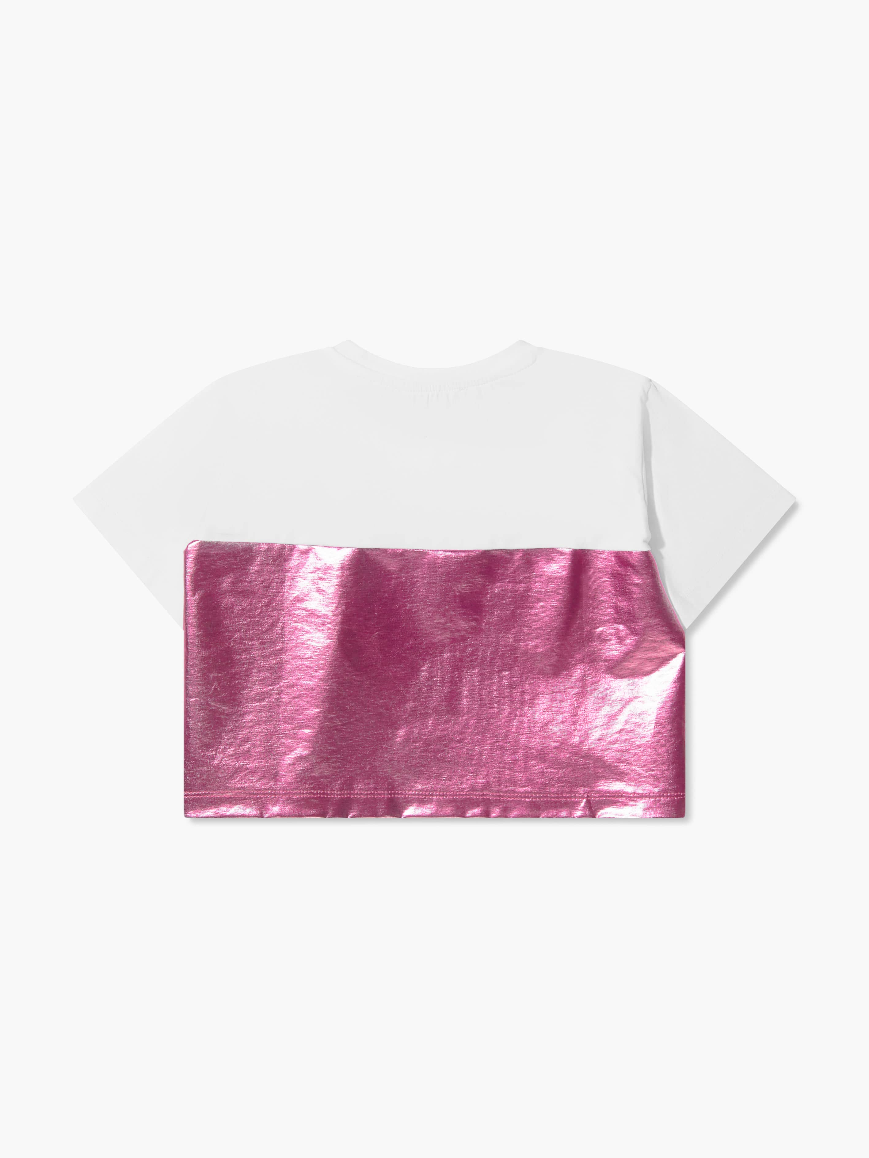 Pucci Girls Metallic Logo T-Shirt