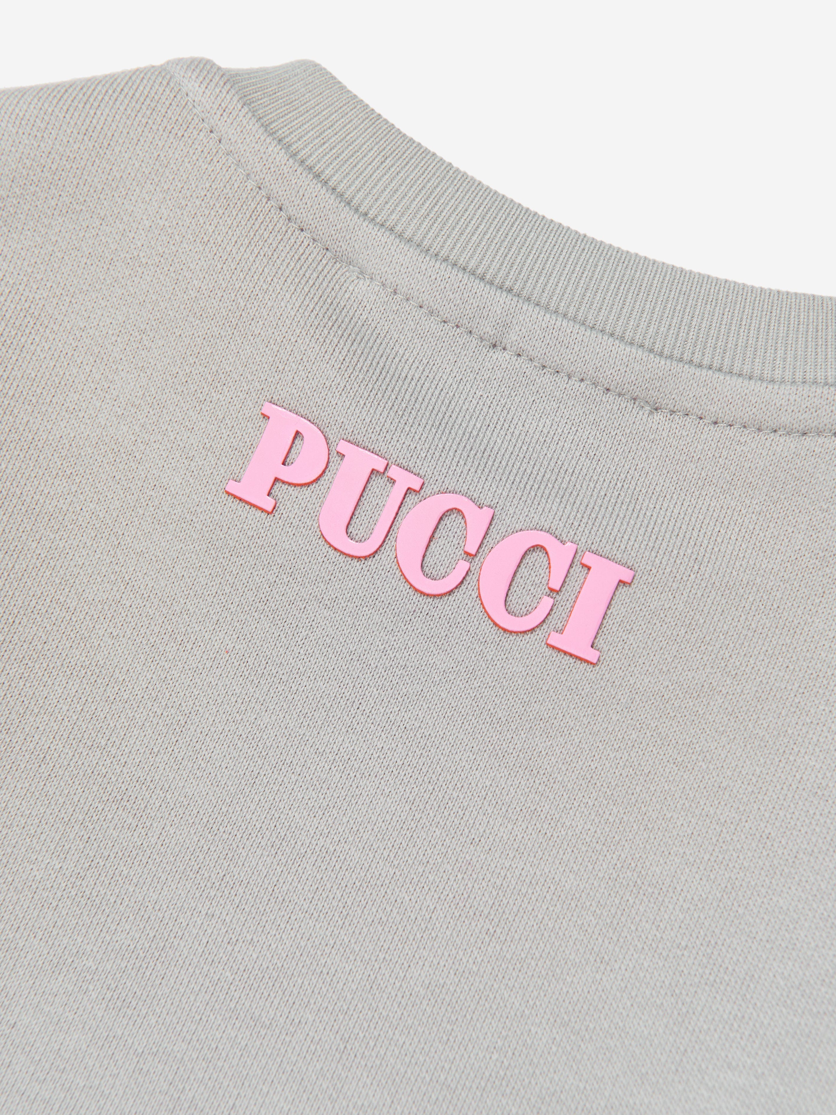 Pucci Baby Girls Logo Sweater Dress in Grey