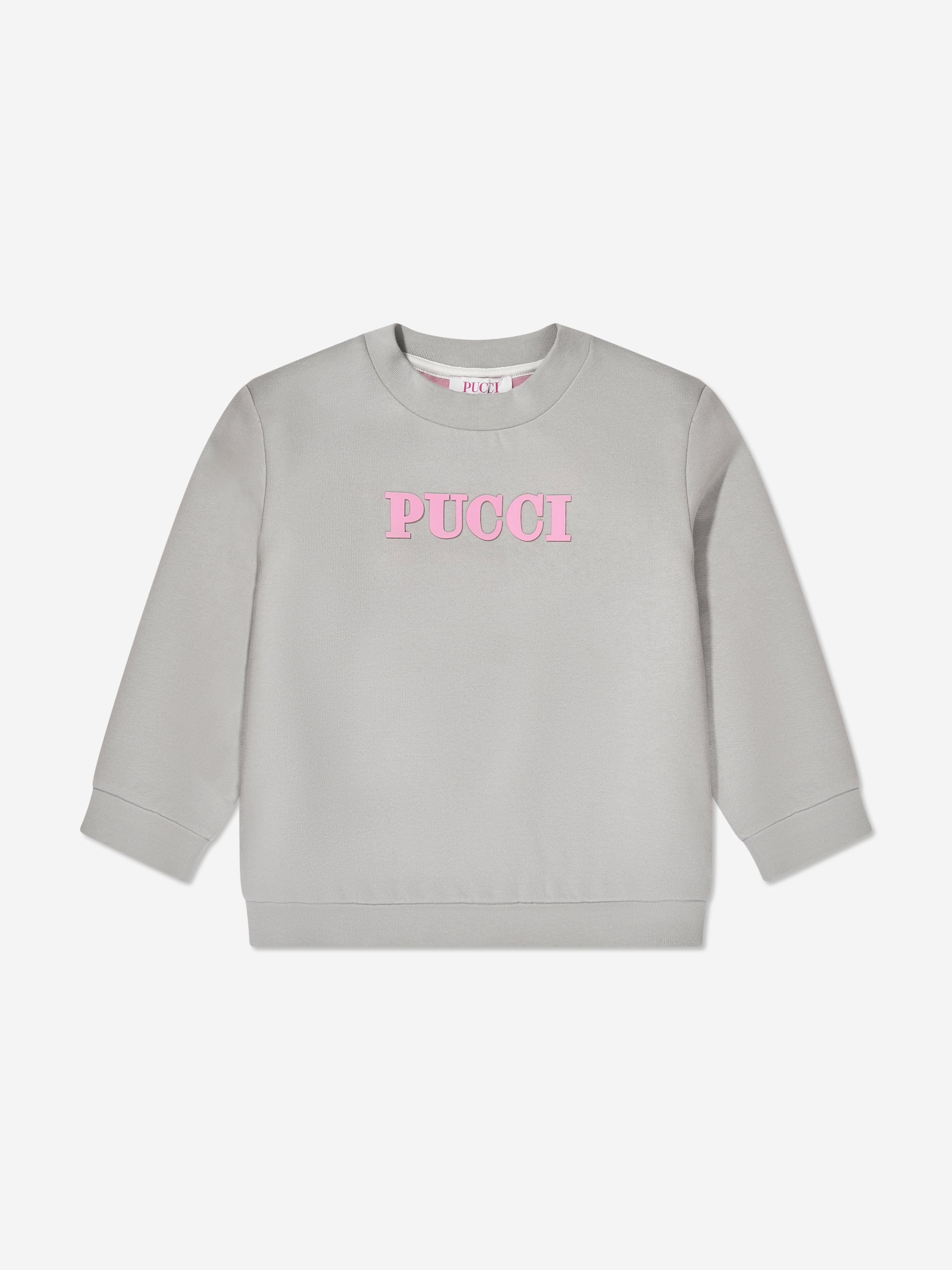 Pucci Girls Logo Sweatshirt in Grey