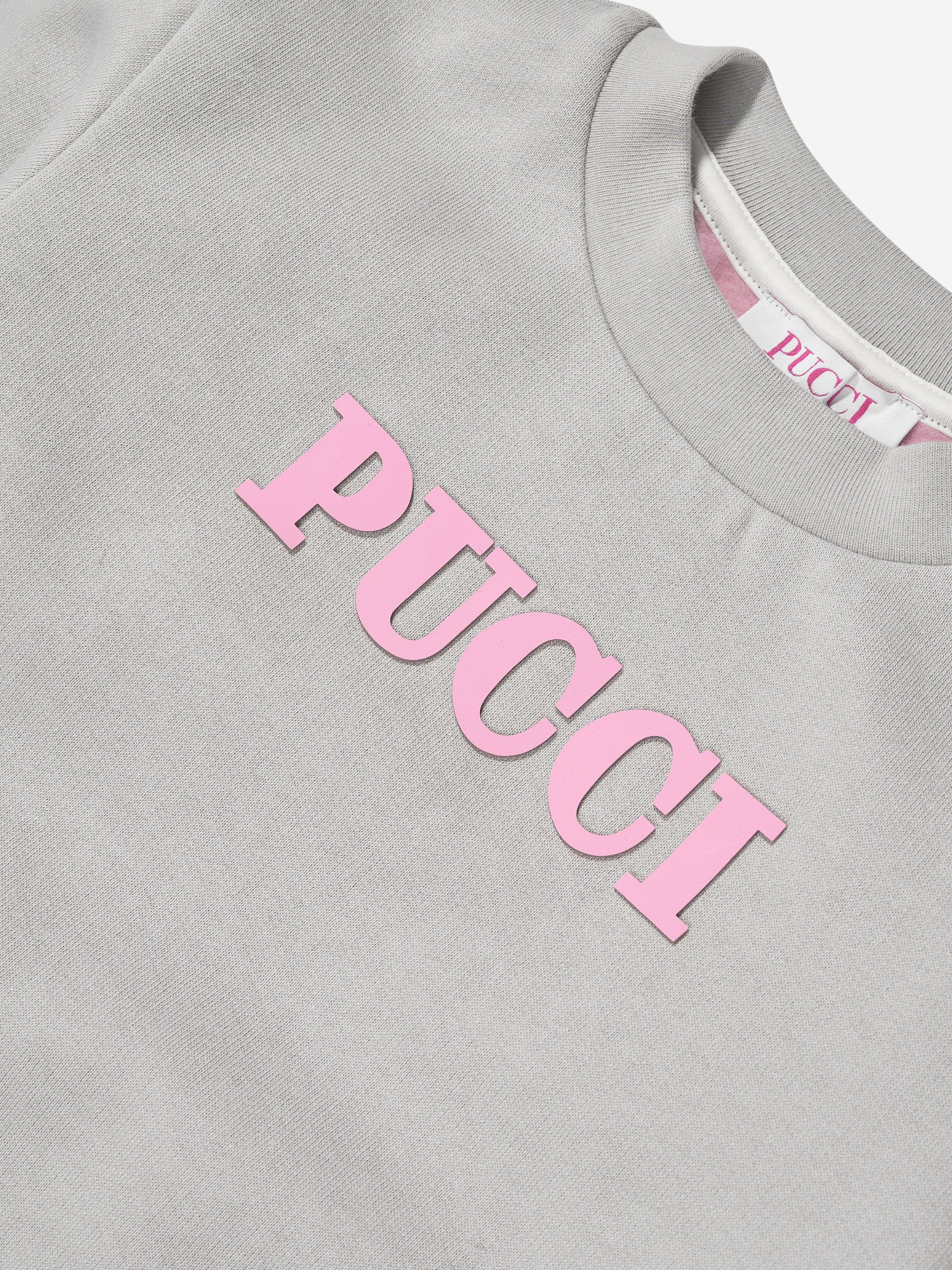 Pucci Girls Logo Sweatshirt in Grey