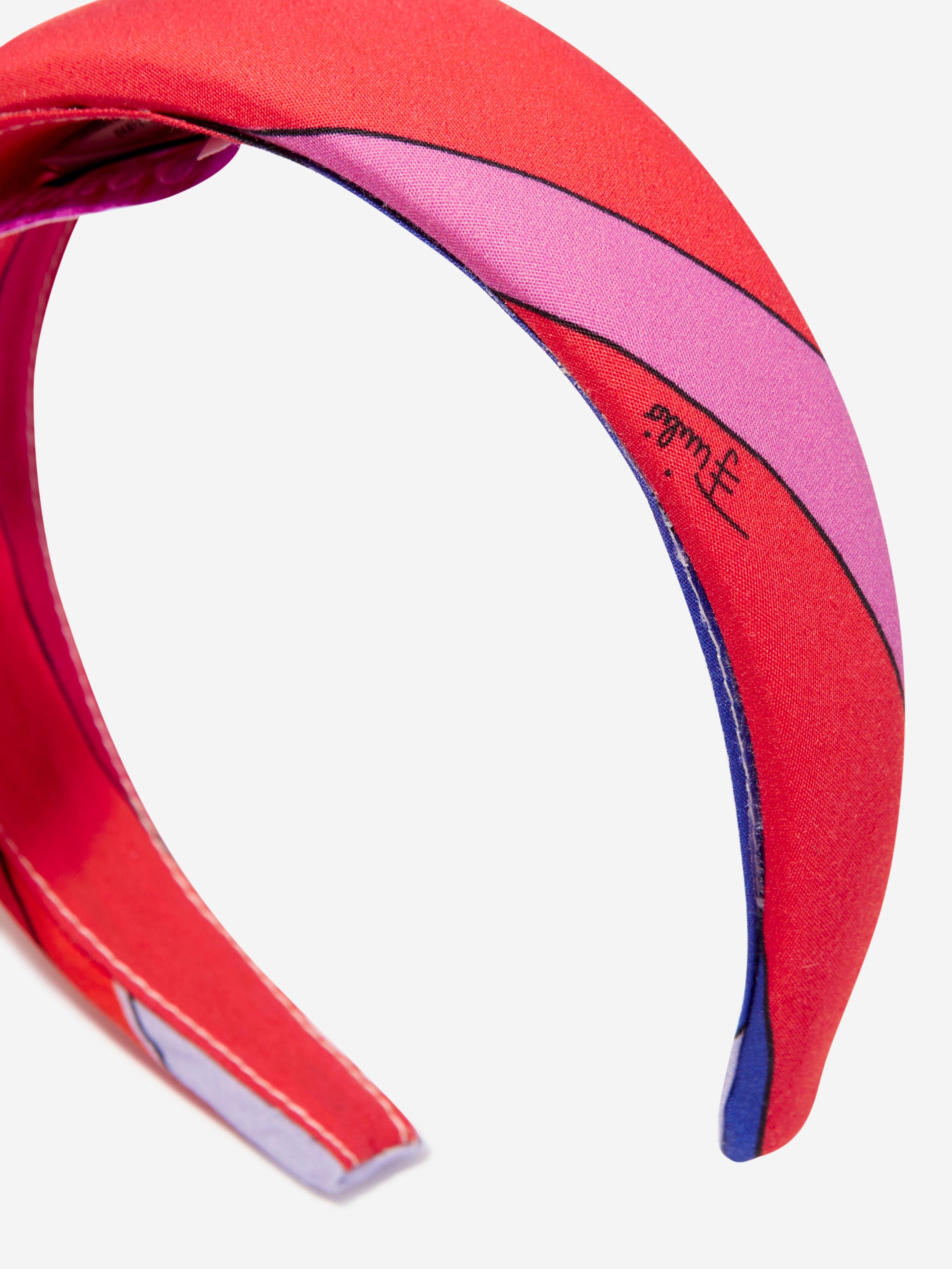 Pucci Girls Iride Print Headband in Multicolour