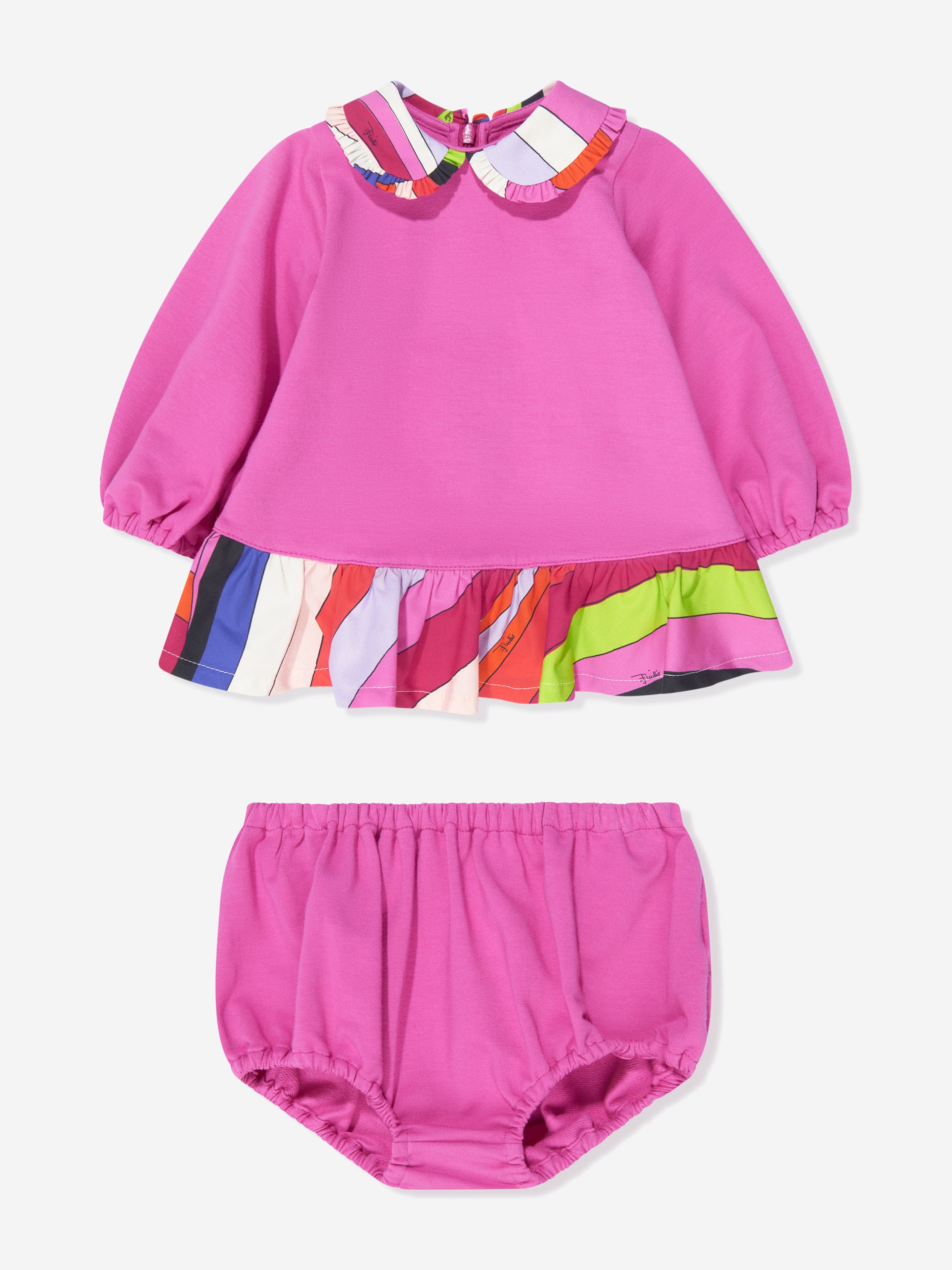 Pucci Baby Girls Dress With Knickers in Pink