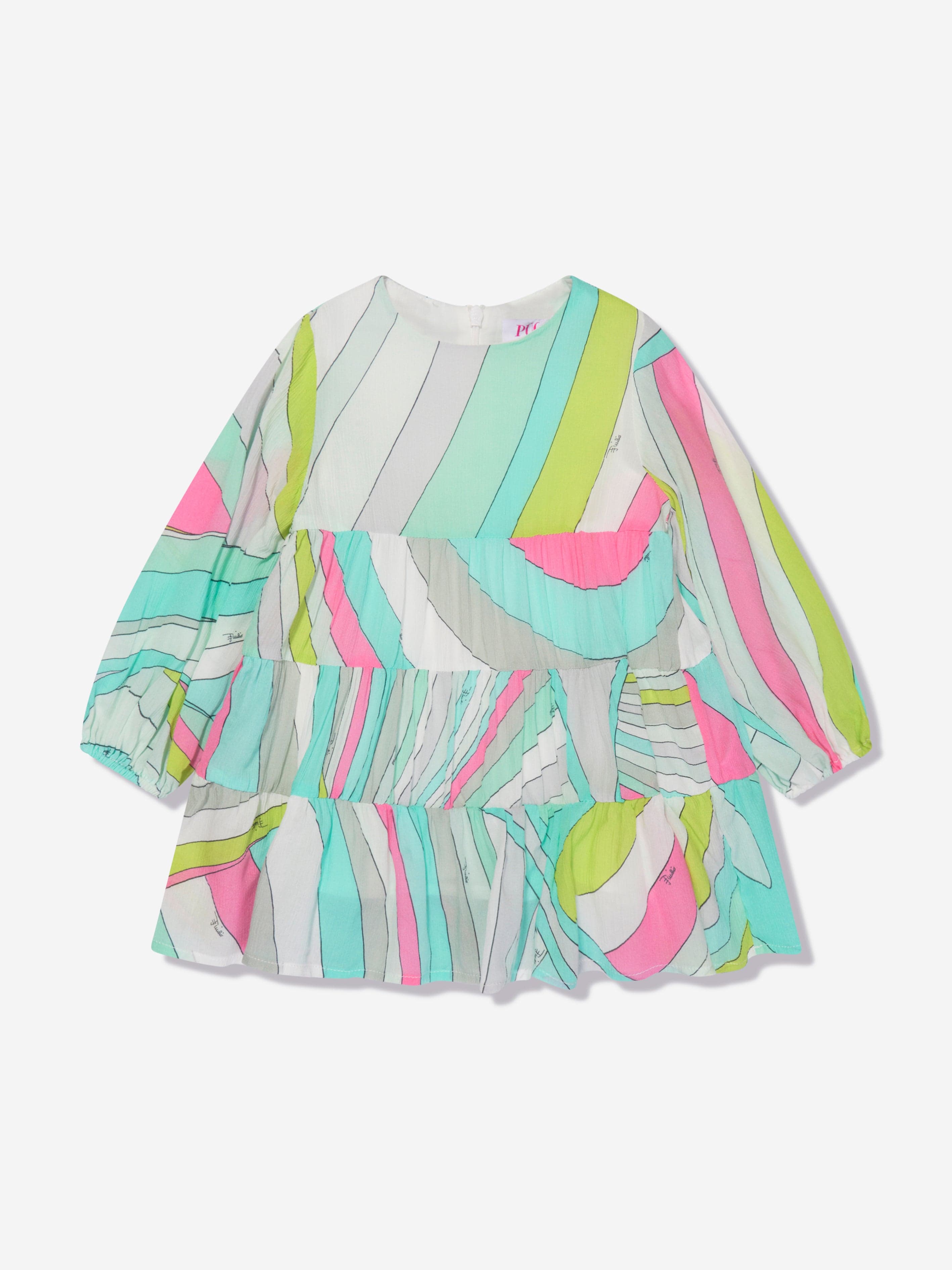 Pucci Baby Girls Iride Print Dress in Multicolour