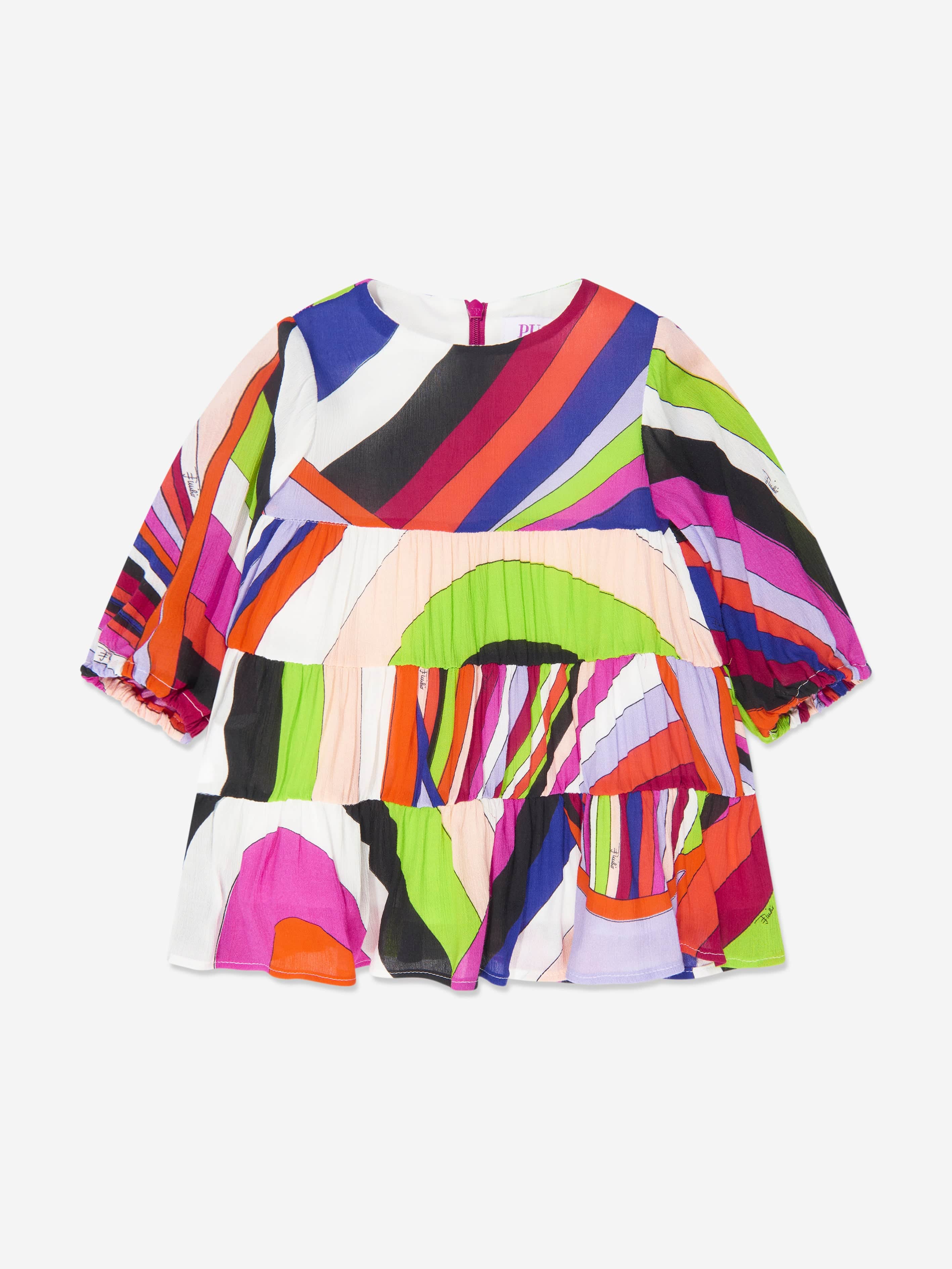 Pucci Baby Girls Iride Print Dress in Multicolour