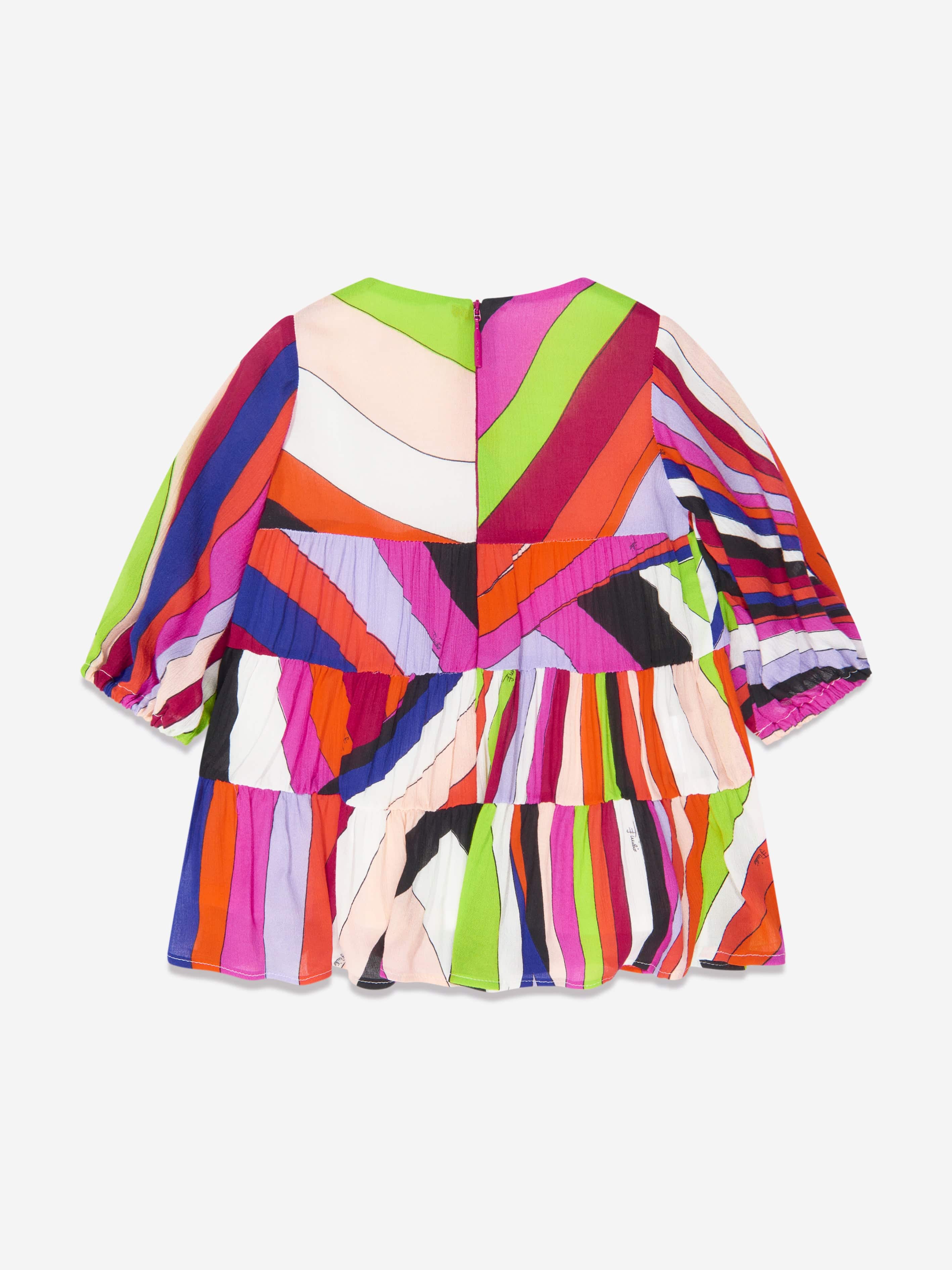 Pucci Baby Girls Iride Print Dress in Multicolour