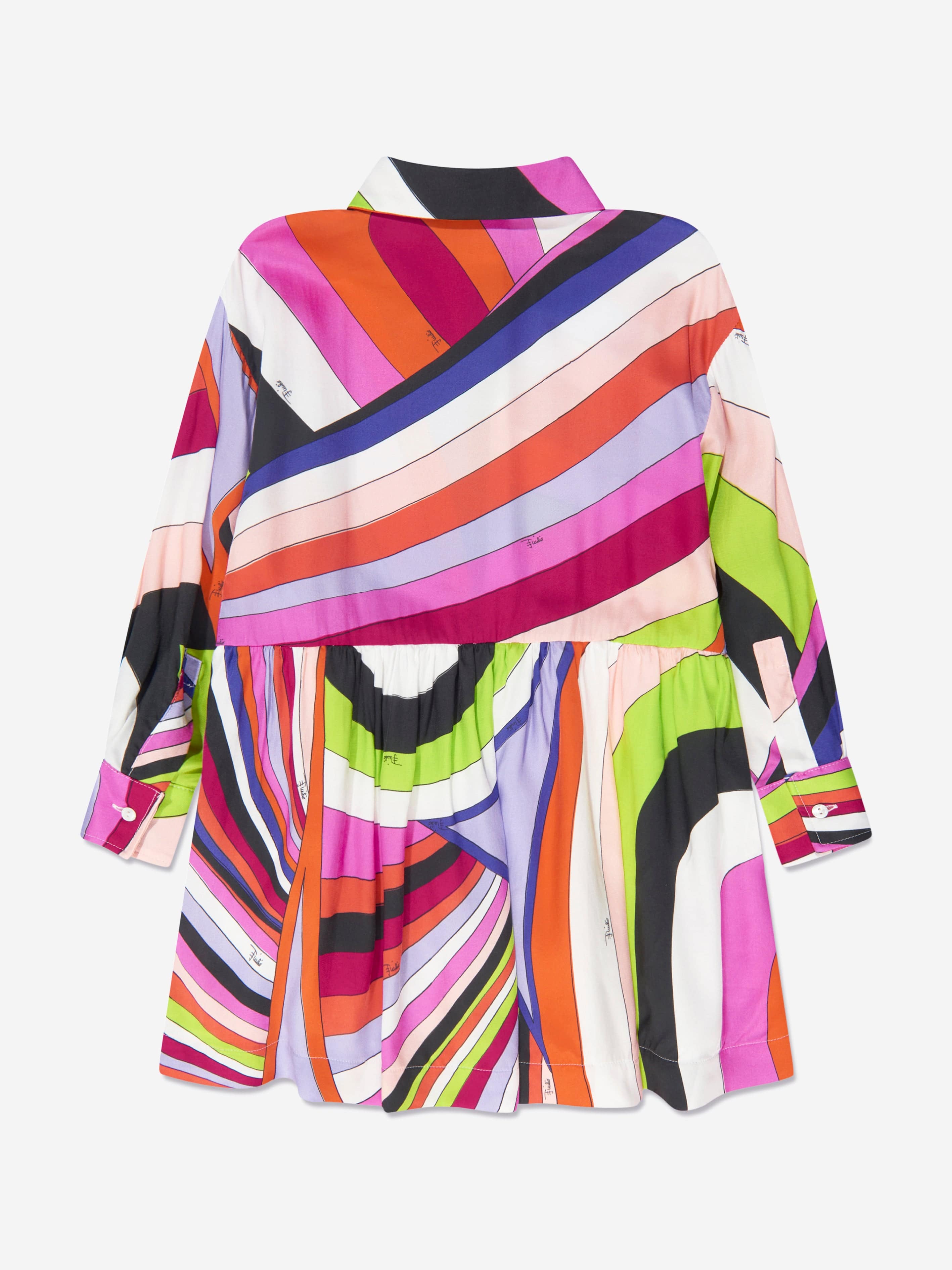 Pucci Girls Iride Print Shirt Dress in Multicolour