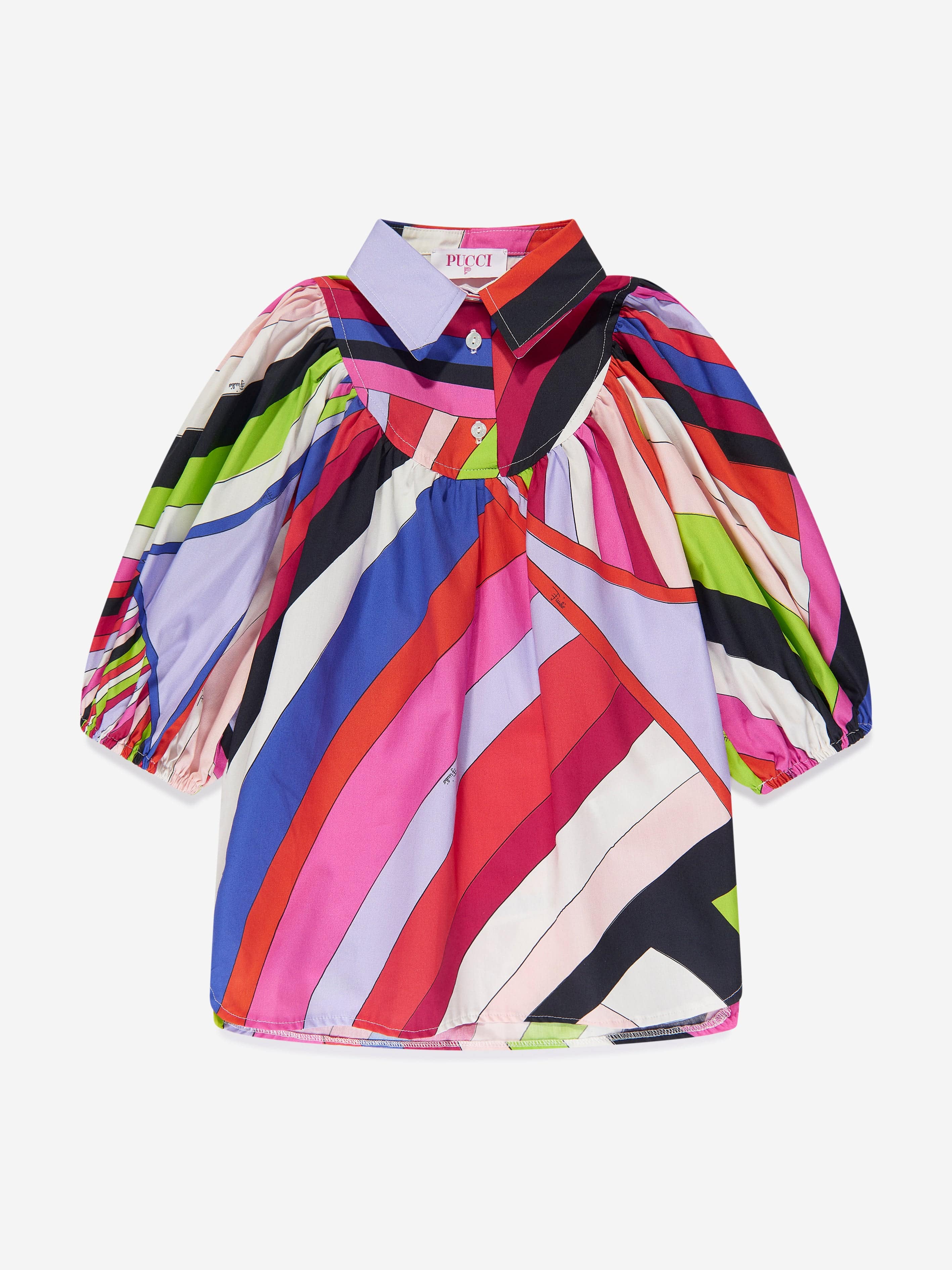 Pucci Girls Iride Print Dress in Multicolour