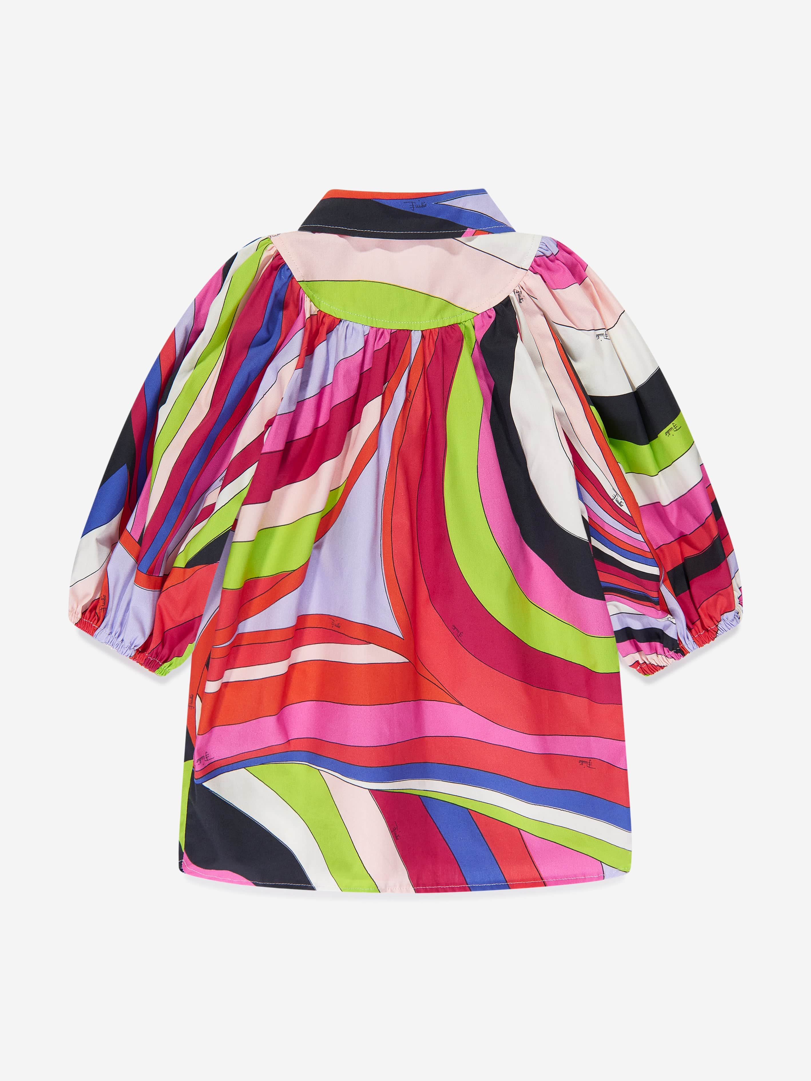 Pucci Girls Iride Print Dress in Multicolour