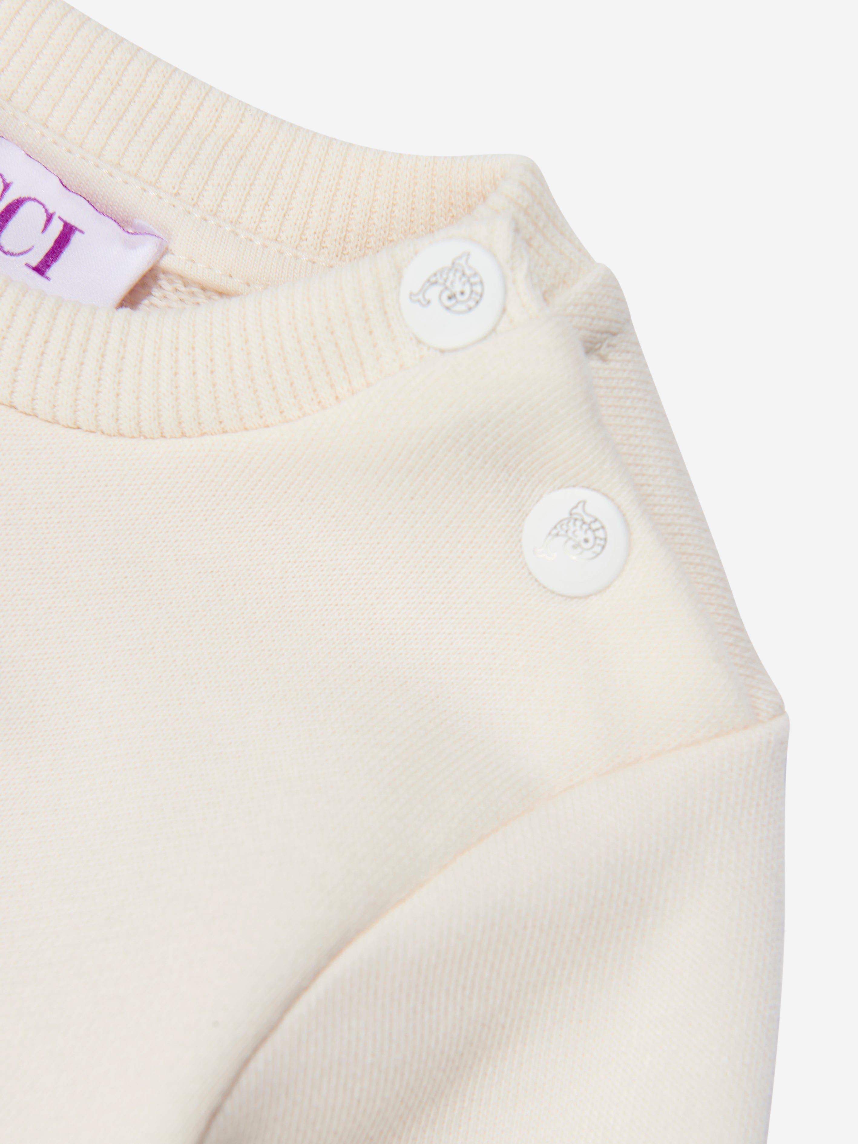 Pucci Baby Girls Logo Sweatshirt in Ivory