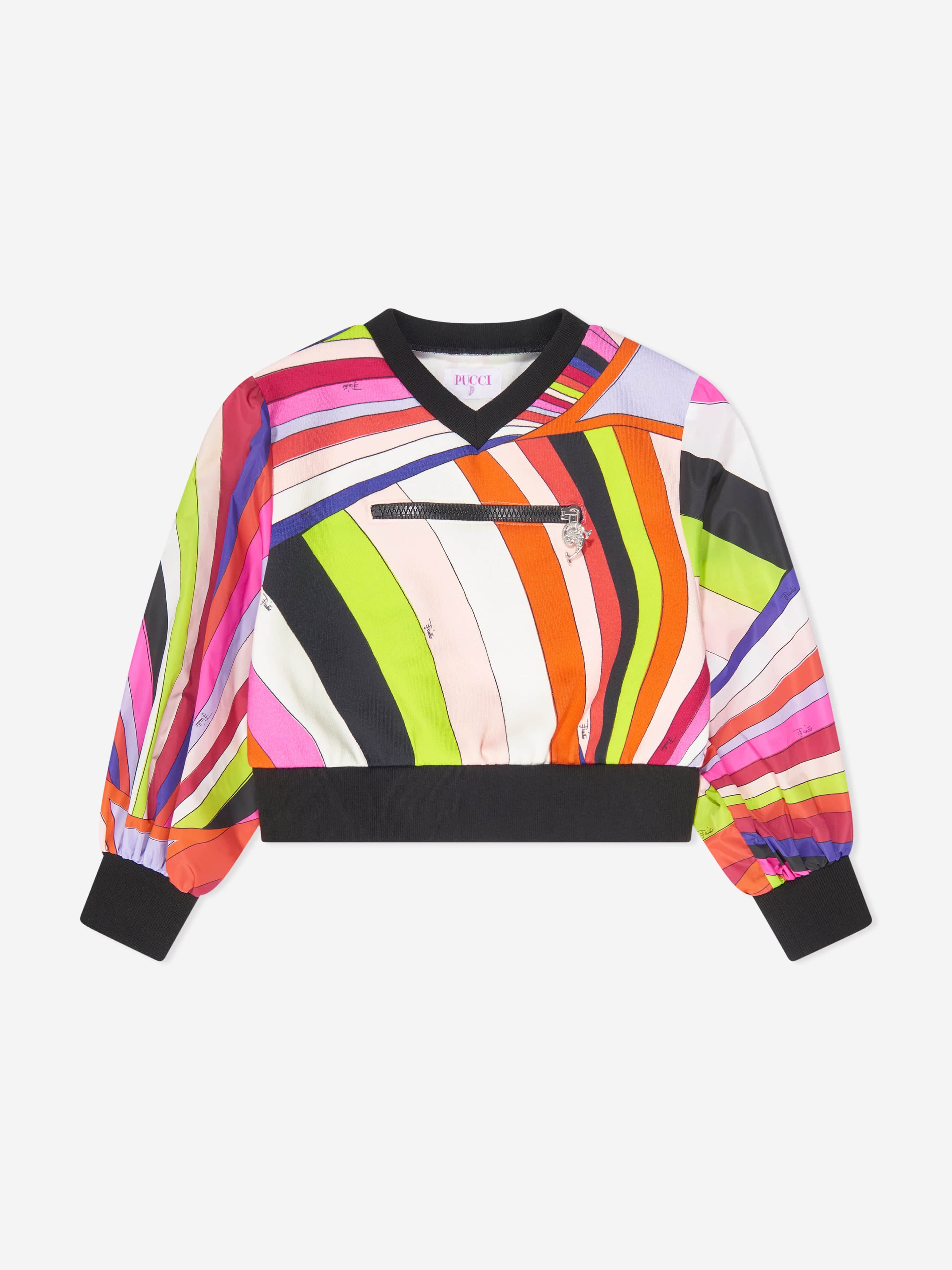 Pucci Girls Iride Print Sweatshirt in Multicolour