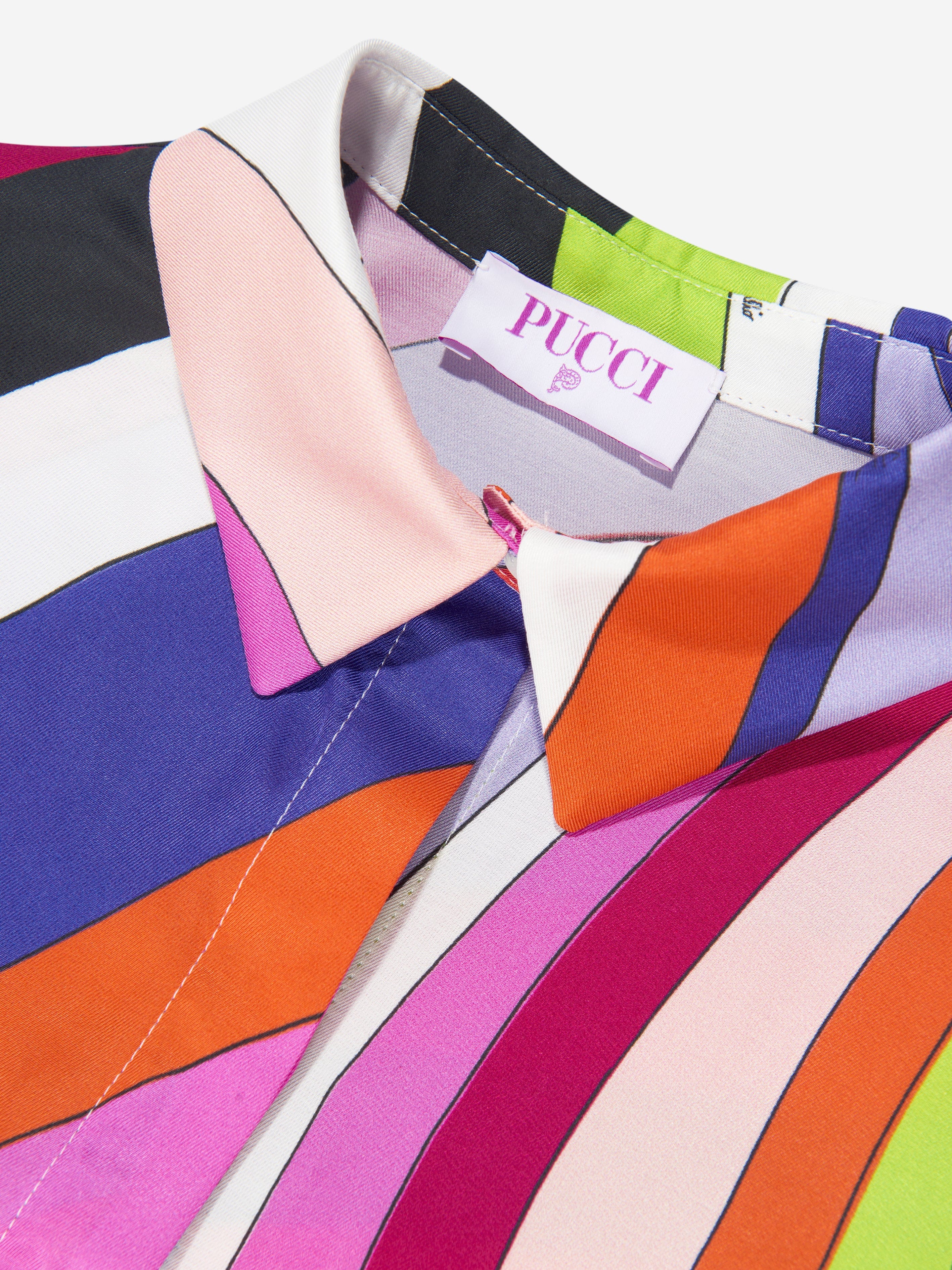 Pucci Girls Iride Print Blouse in Multicolour