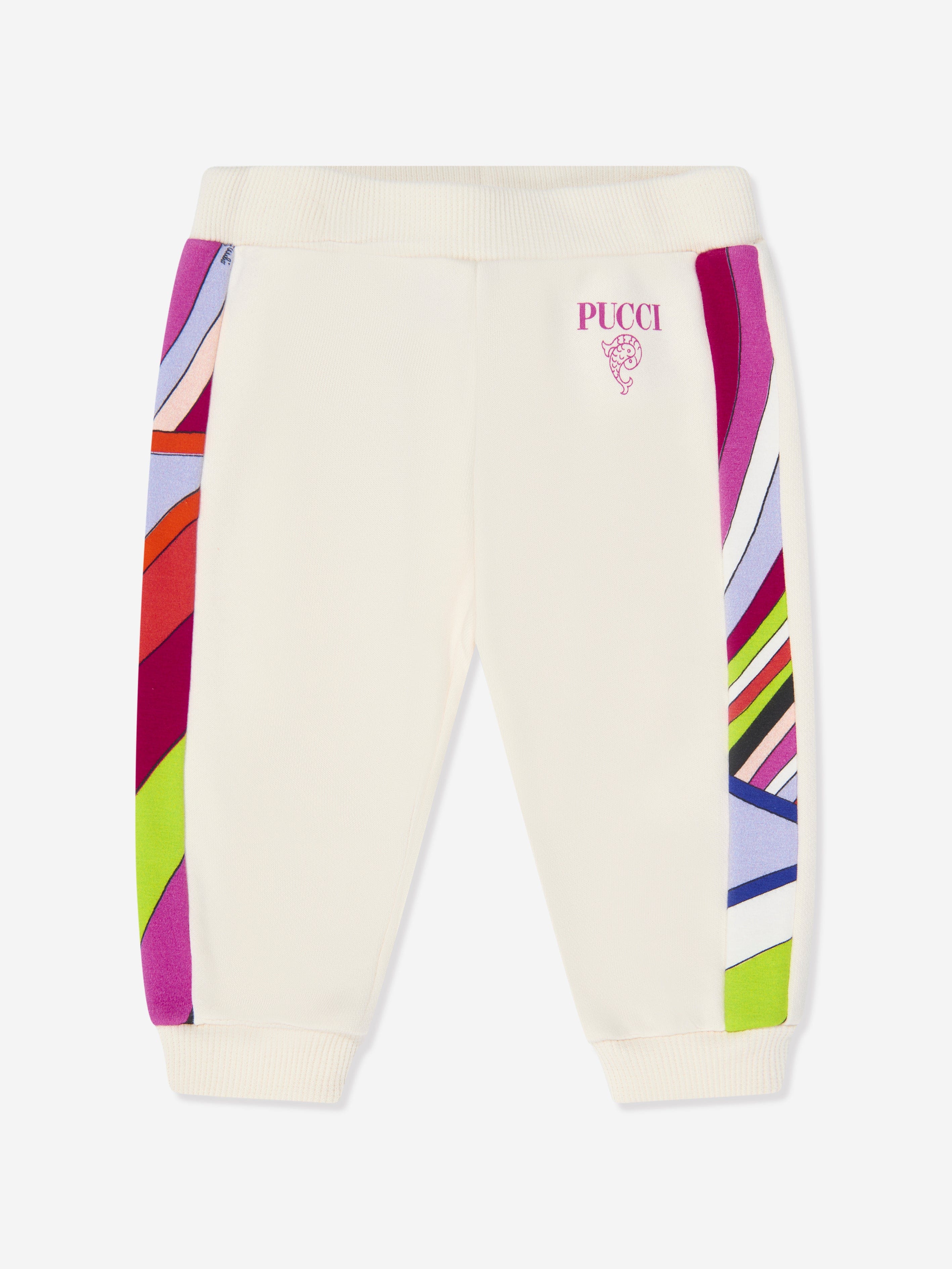 Pucci Baby Girls Joggers in Ivory