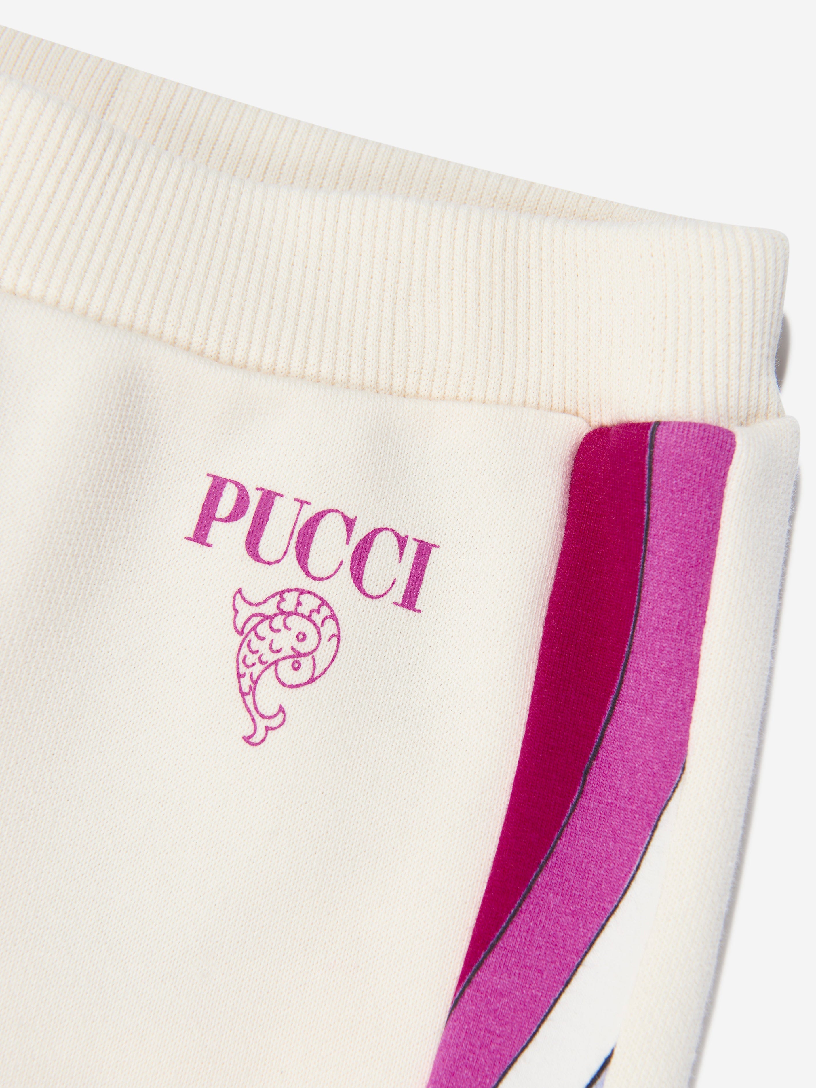 Pucci Baby Girls Joggers in Ivory