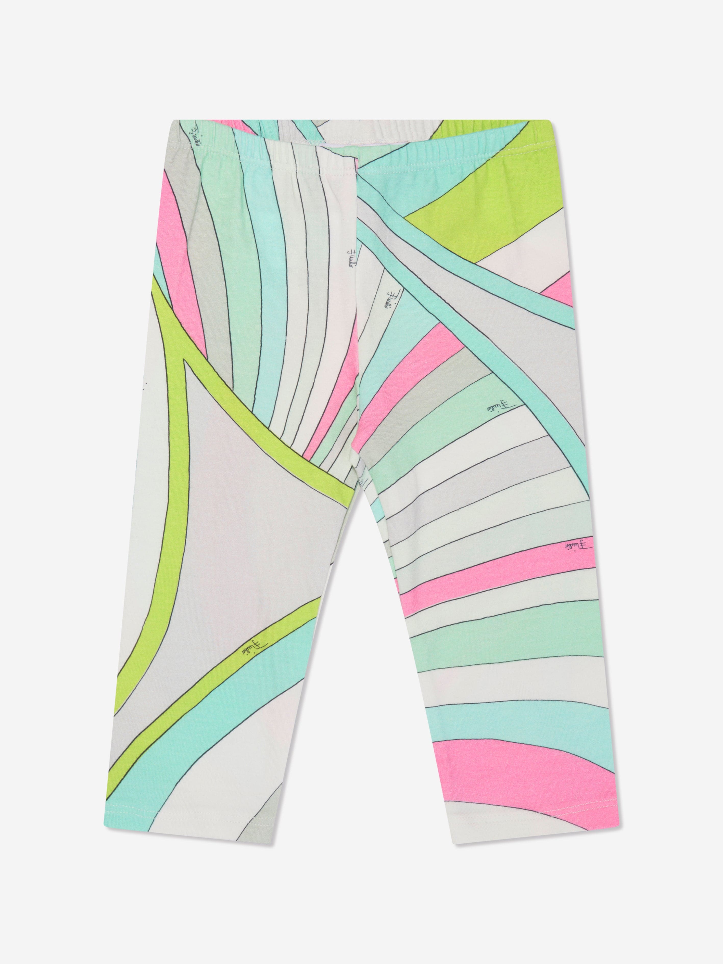 Pucci Baby Girls Iride Print Leggings in Multicolour