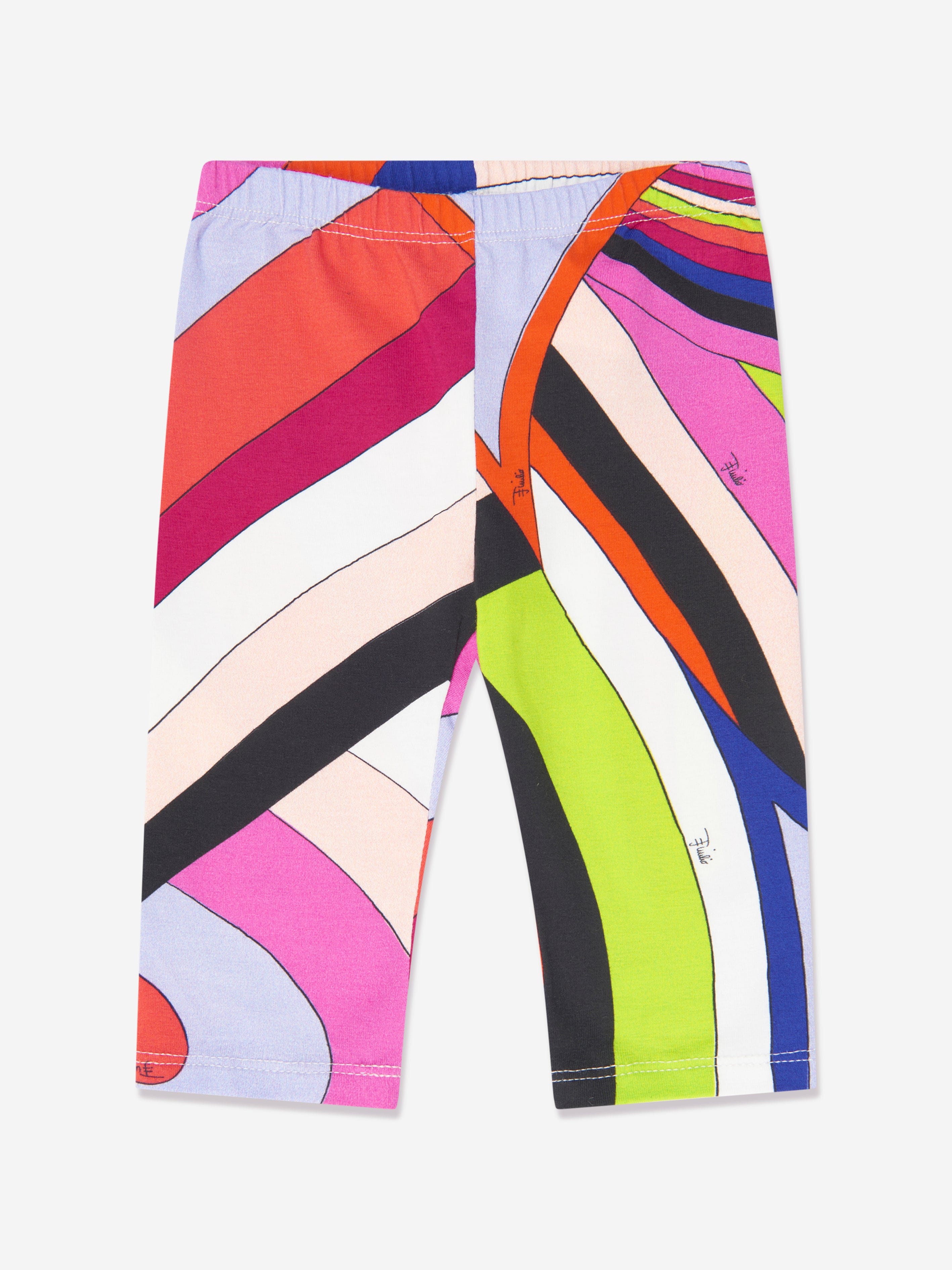 Pucci Baby Girls Iride Print Leggings in Multicolour