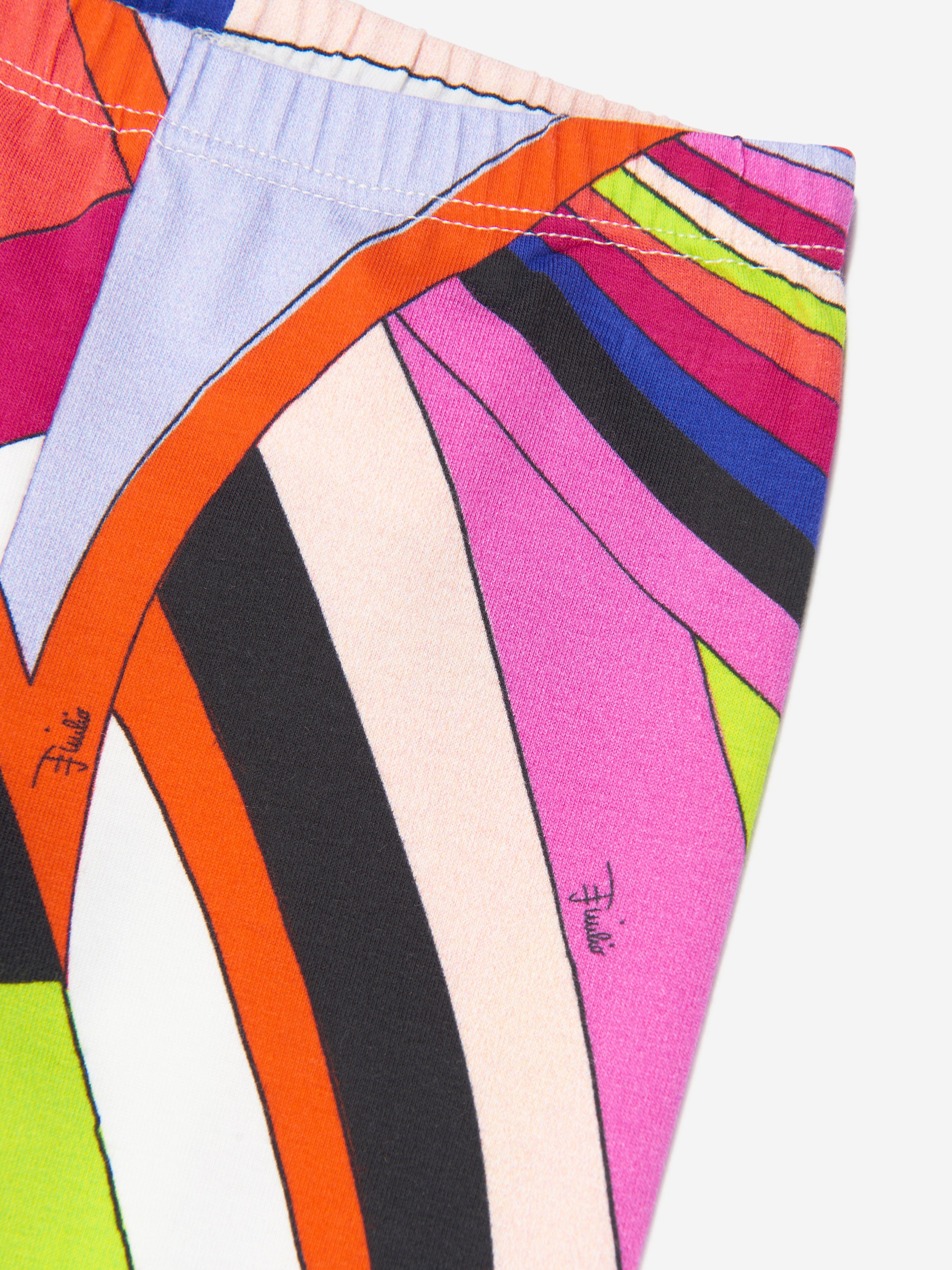 Pucci Baby Girls Iride Print Leggings in Multicolour