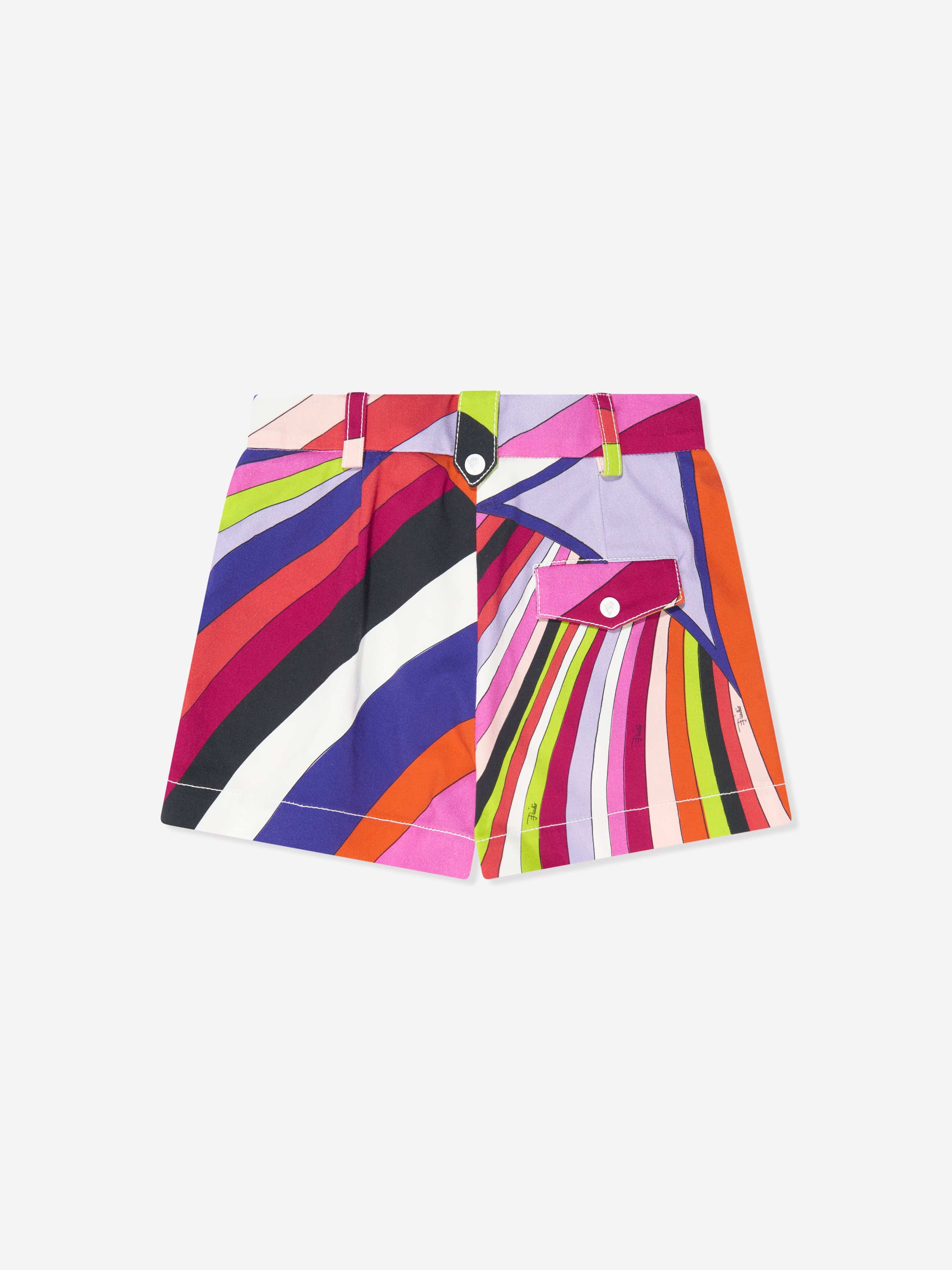 Pucci Girls Iride Print Shorts in Multicolour