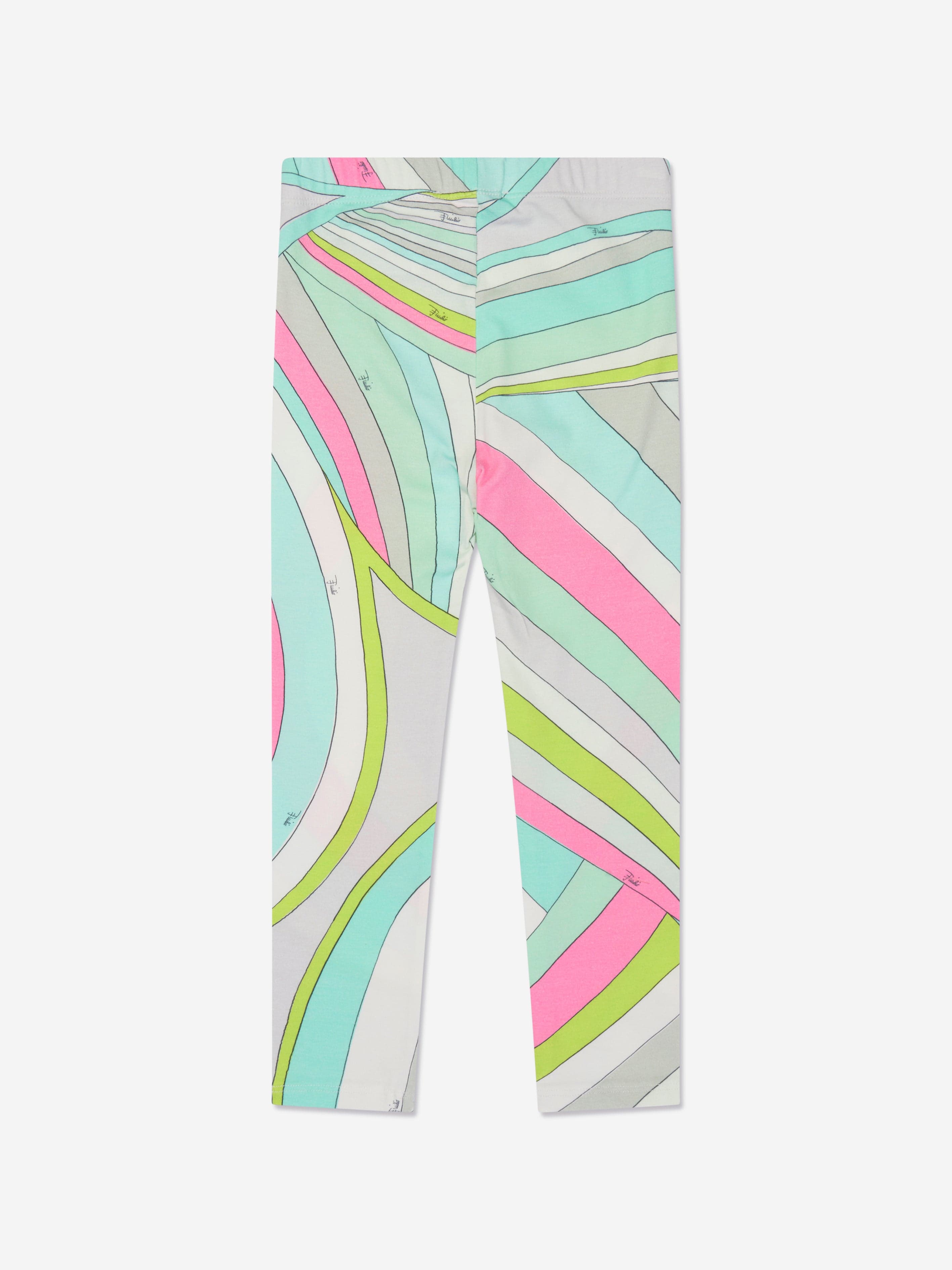 Pucci Girls Iride Print Leggings in Multicolour