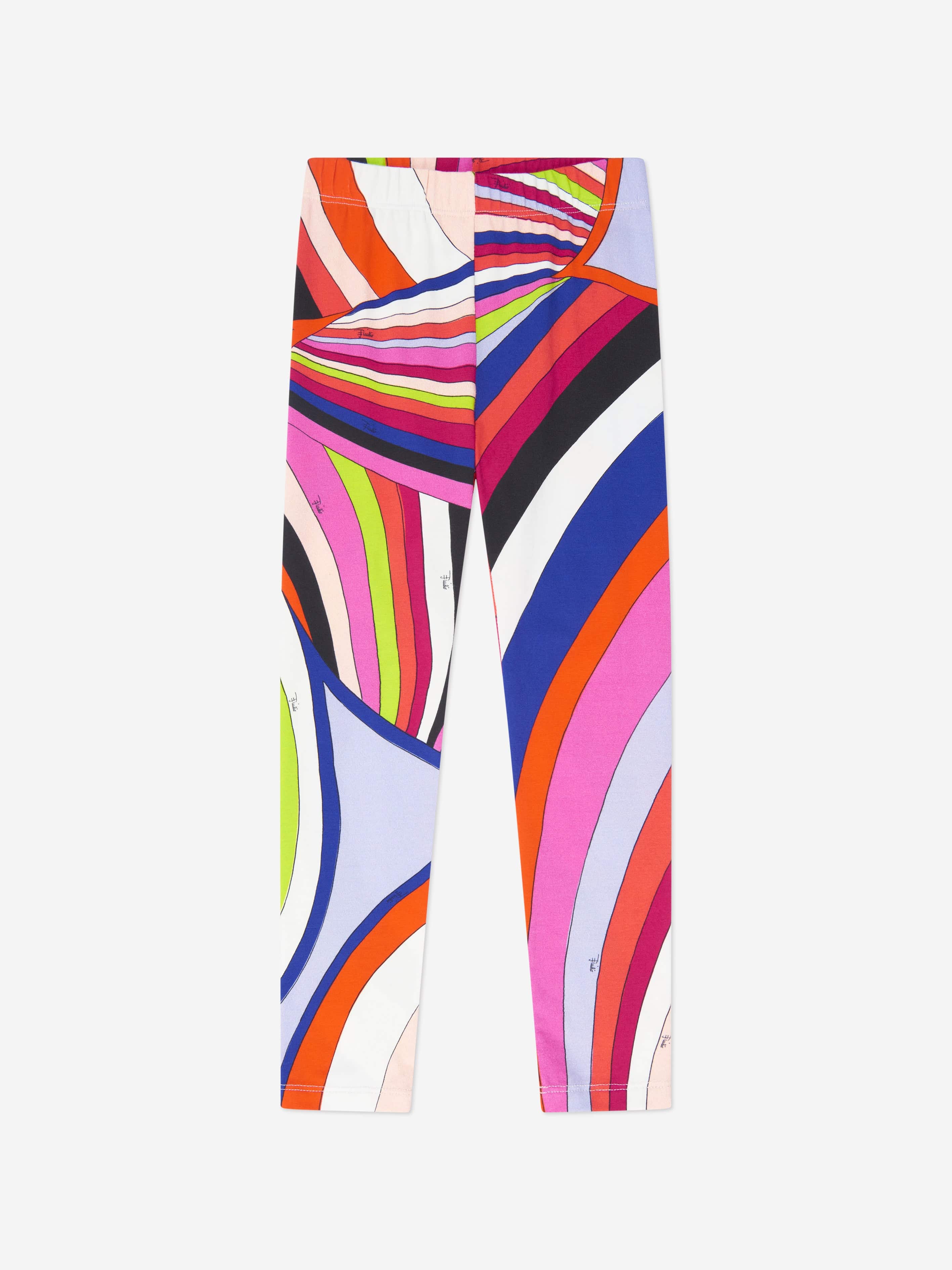 Pucci Girls Iride Print Leggings in Multicolour