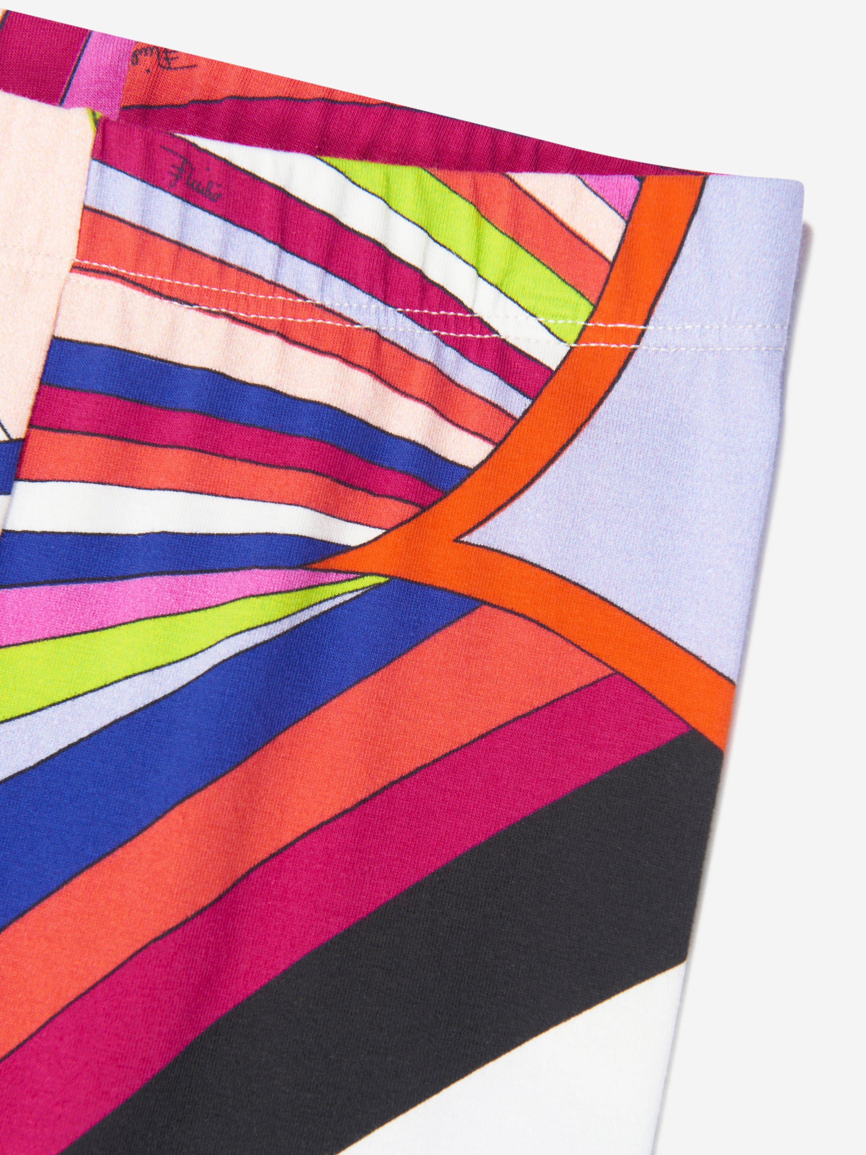 Pucci Girls Iride Print Leggings in Multicolour