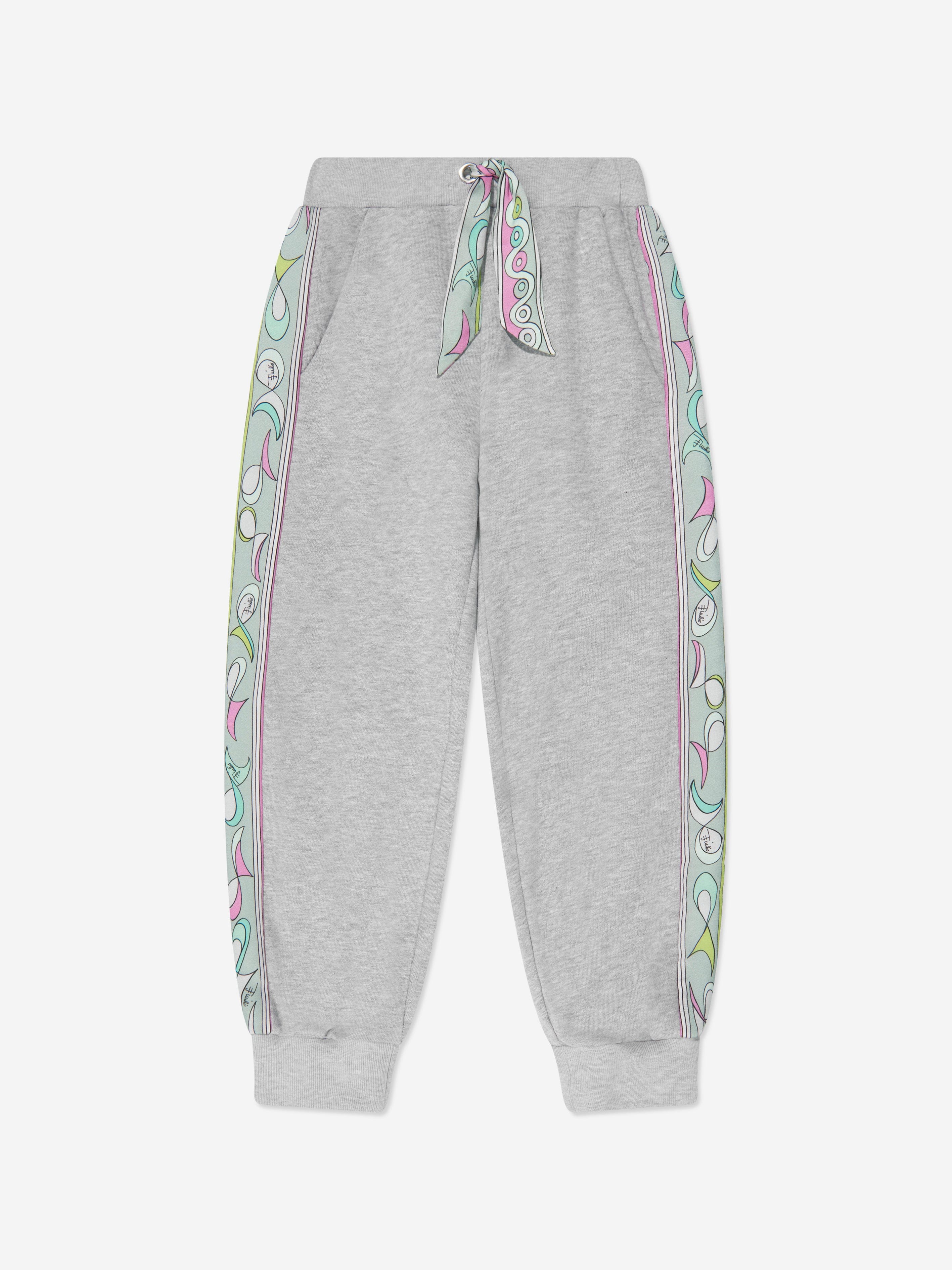 Pucci Girls Logo Joggers in Grey