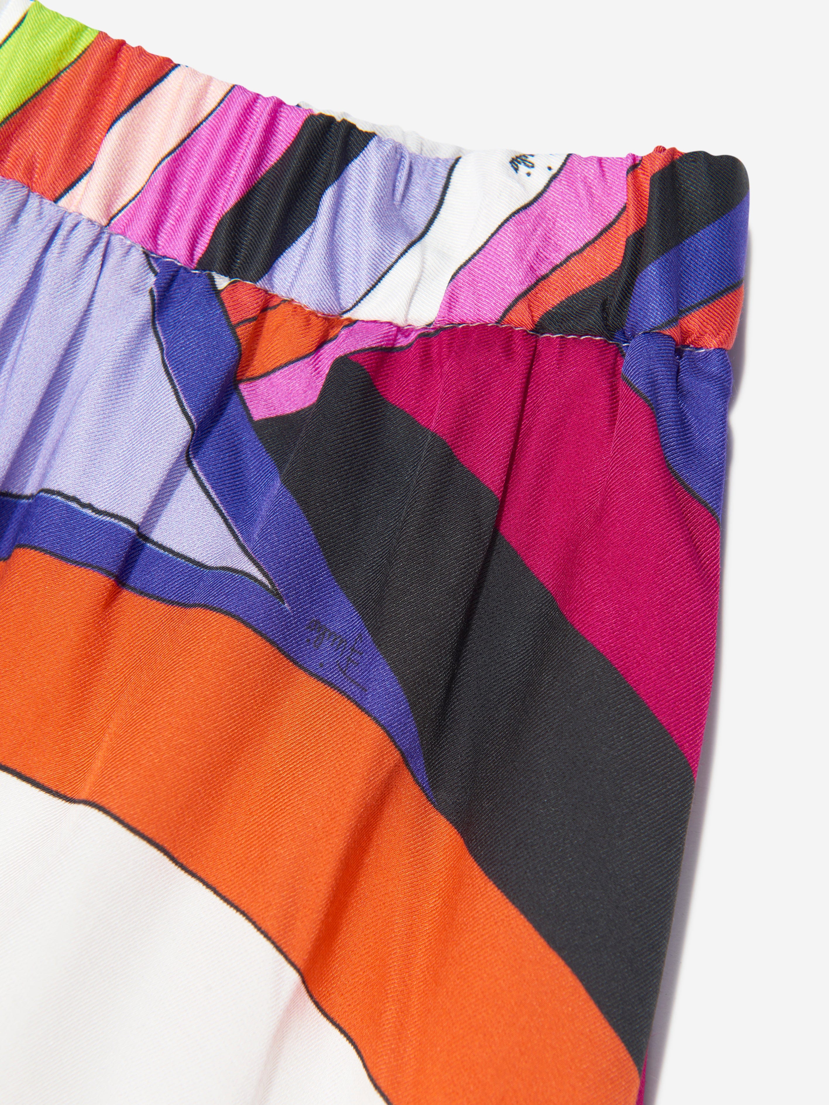 Pucci Girls Iride Print Skirt in Multicolour