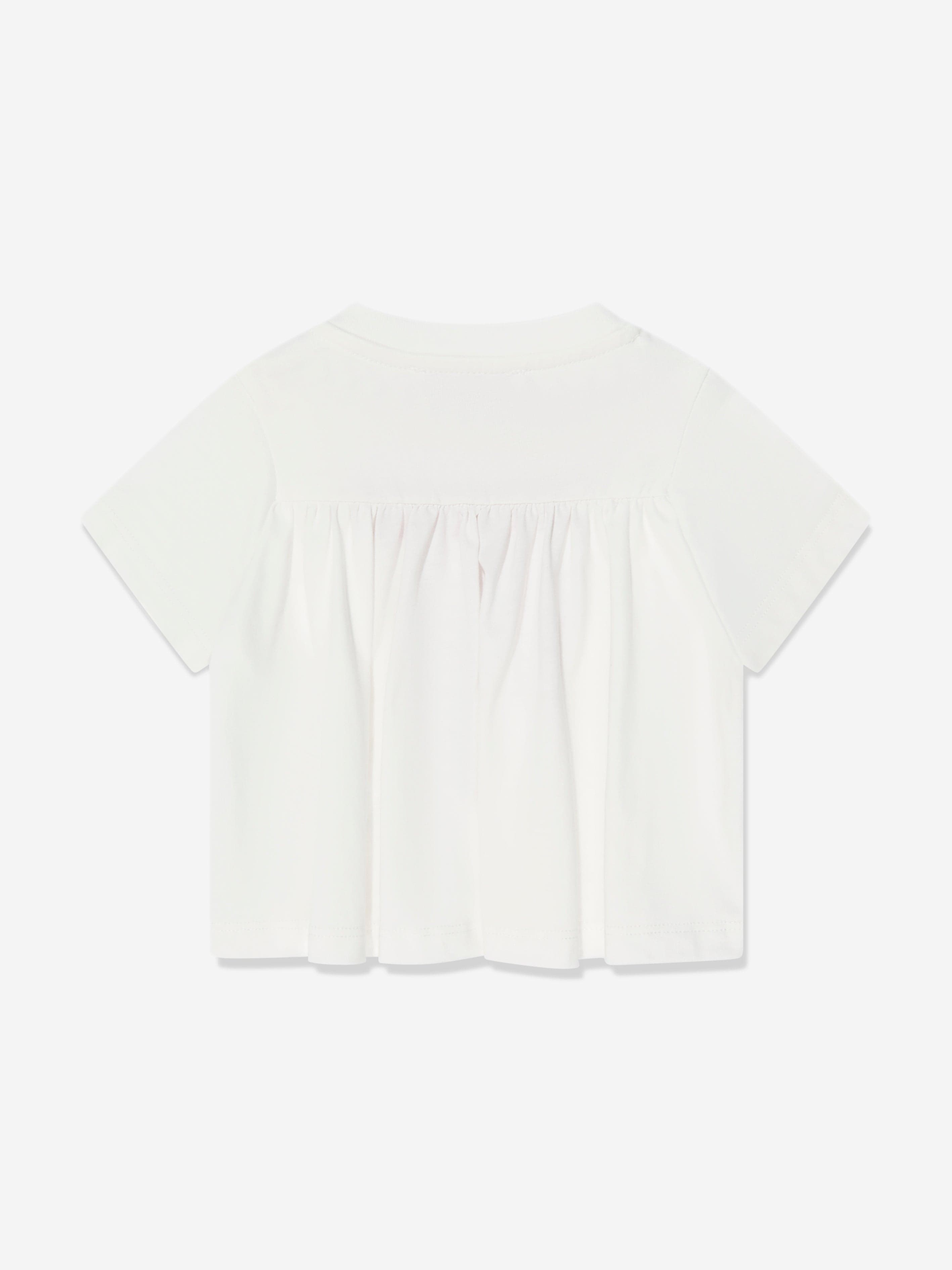 Pucci Baby Girls Logo T-Shirt in Ivory