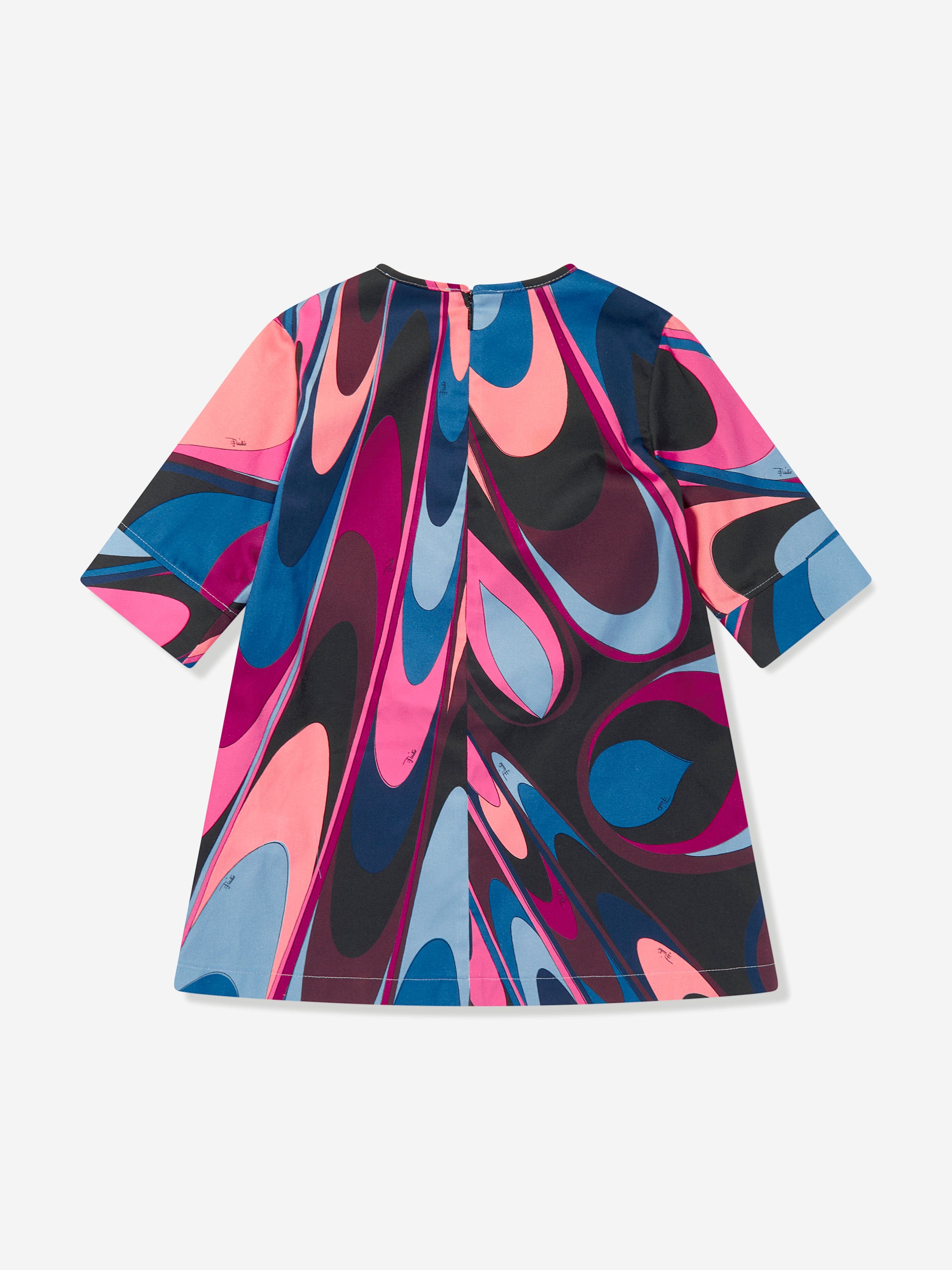 Pucci Girls Onde Print Dress in Multicolour