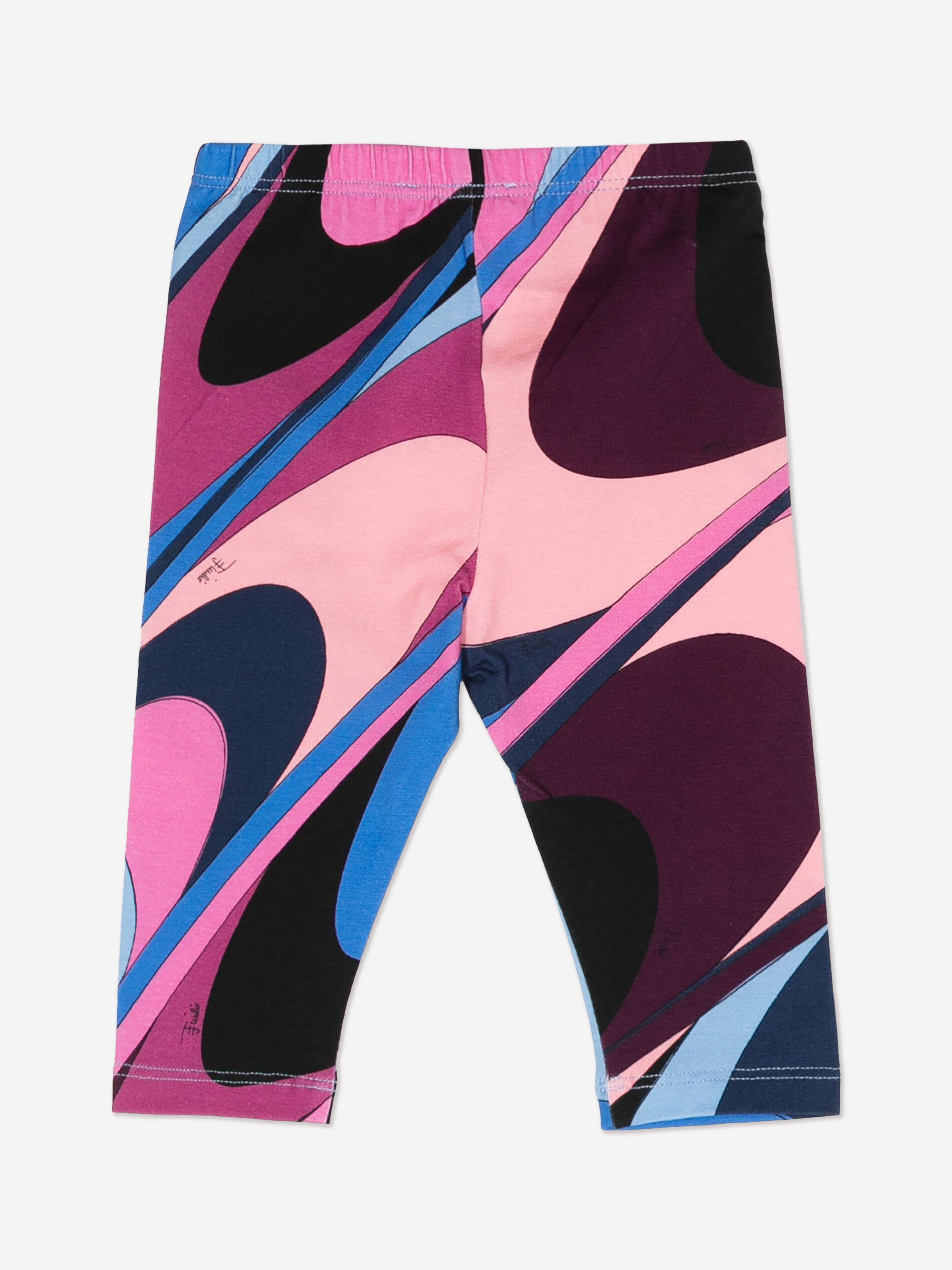 Pucci Baby Girls Onde Print Leggings in Multicolour