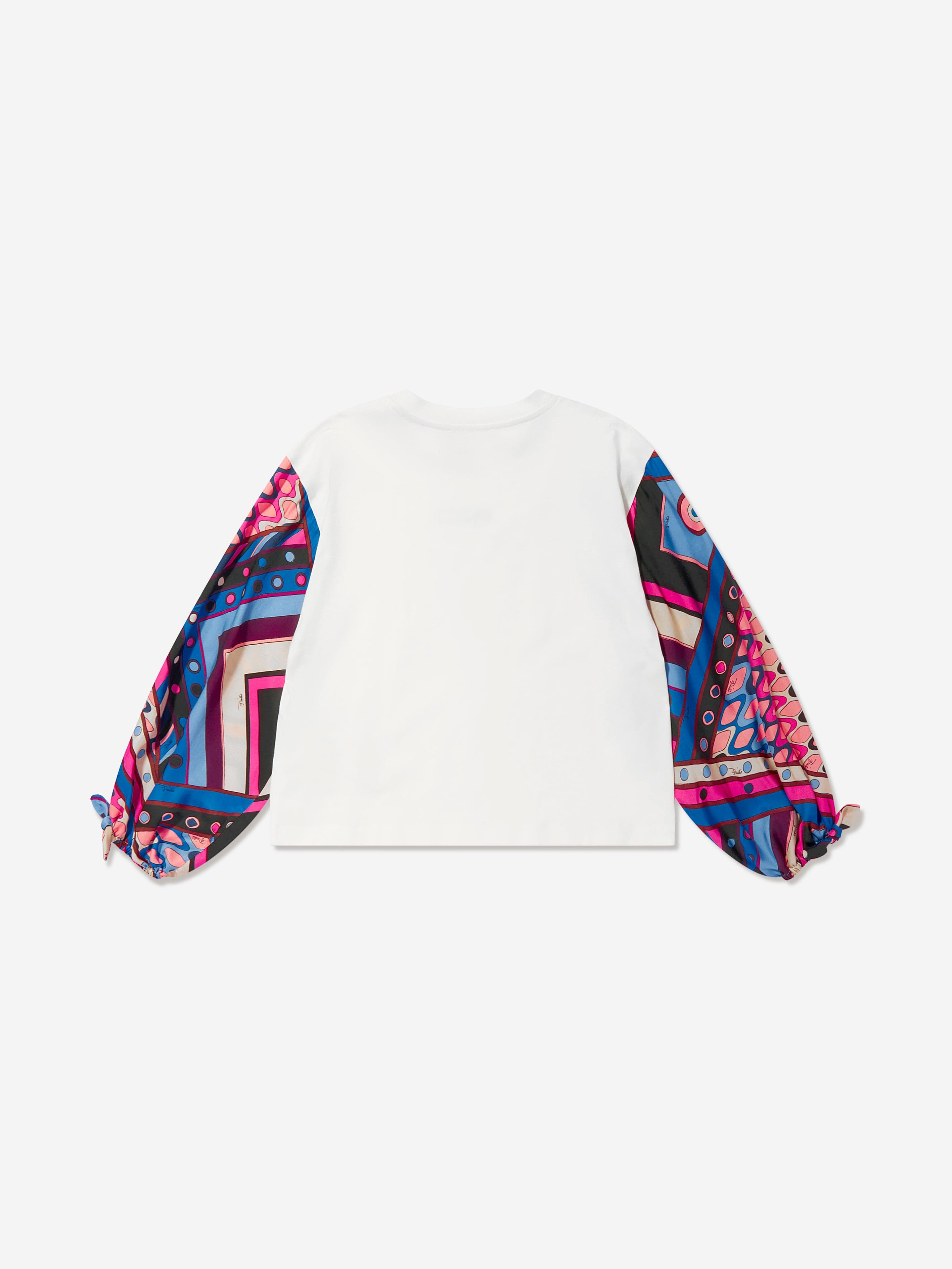 Pucci Girls Vivara Long Sleeve Top in Ivory