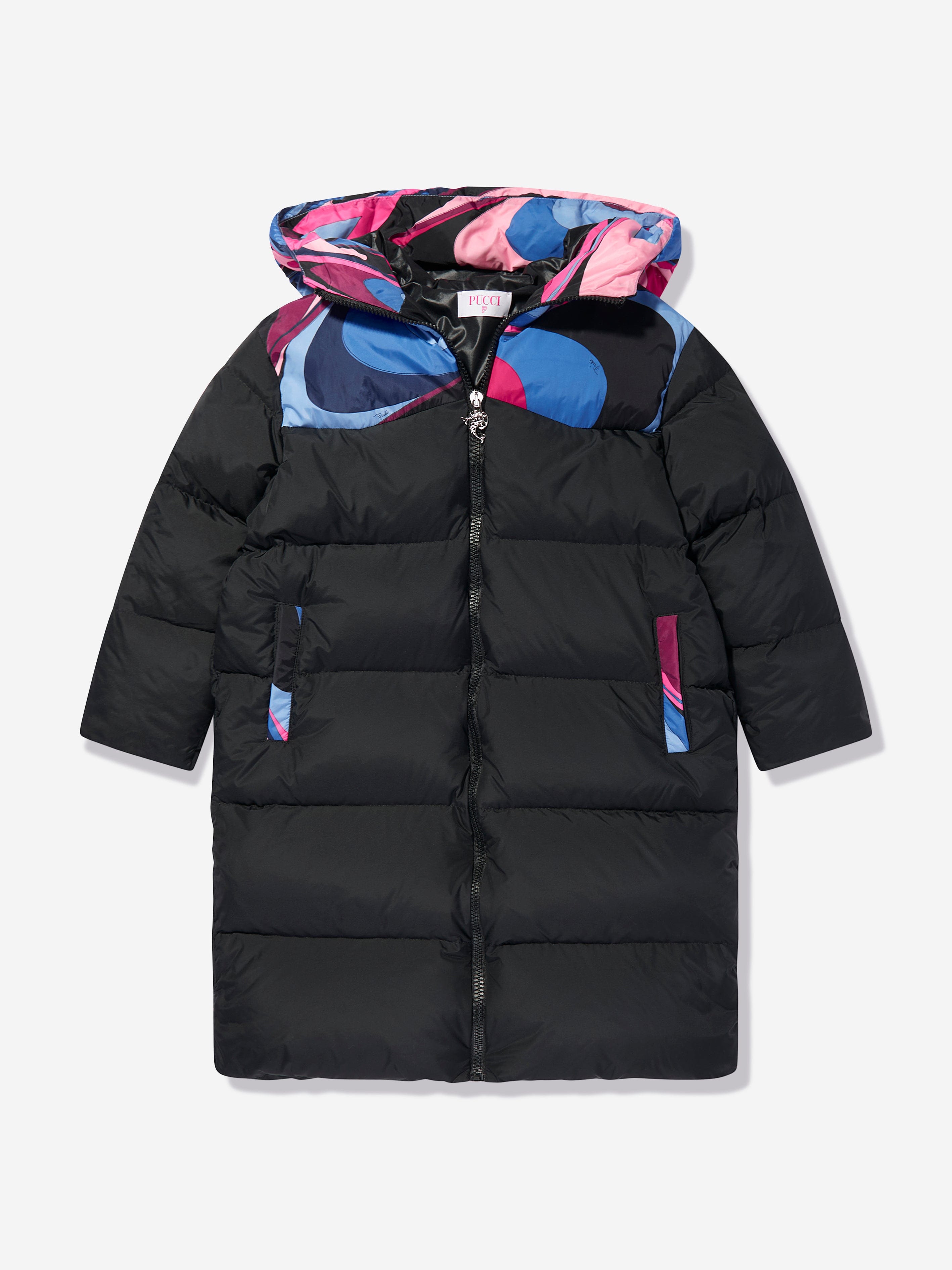 Pucci Girls Puffer Jacket in Black