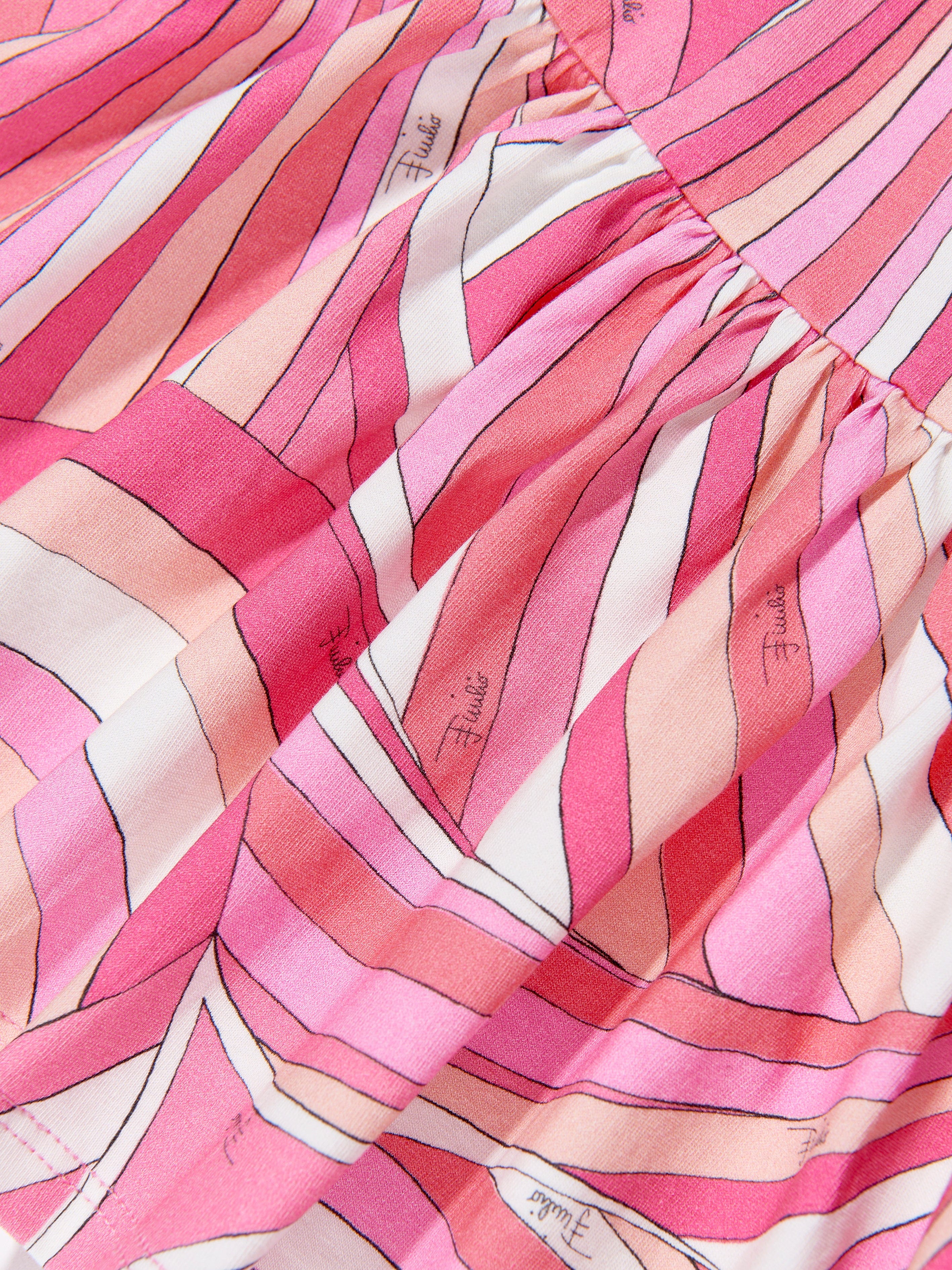 Baby Girls Iride Print Jersey Dress in Pink