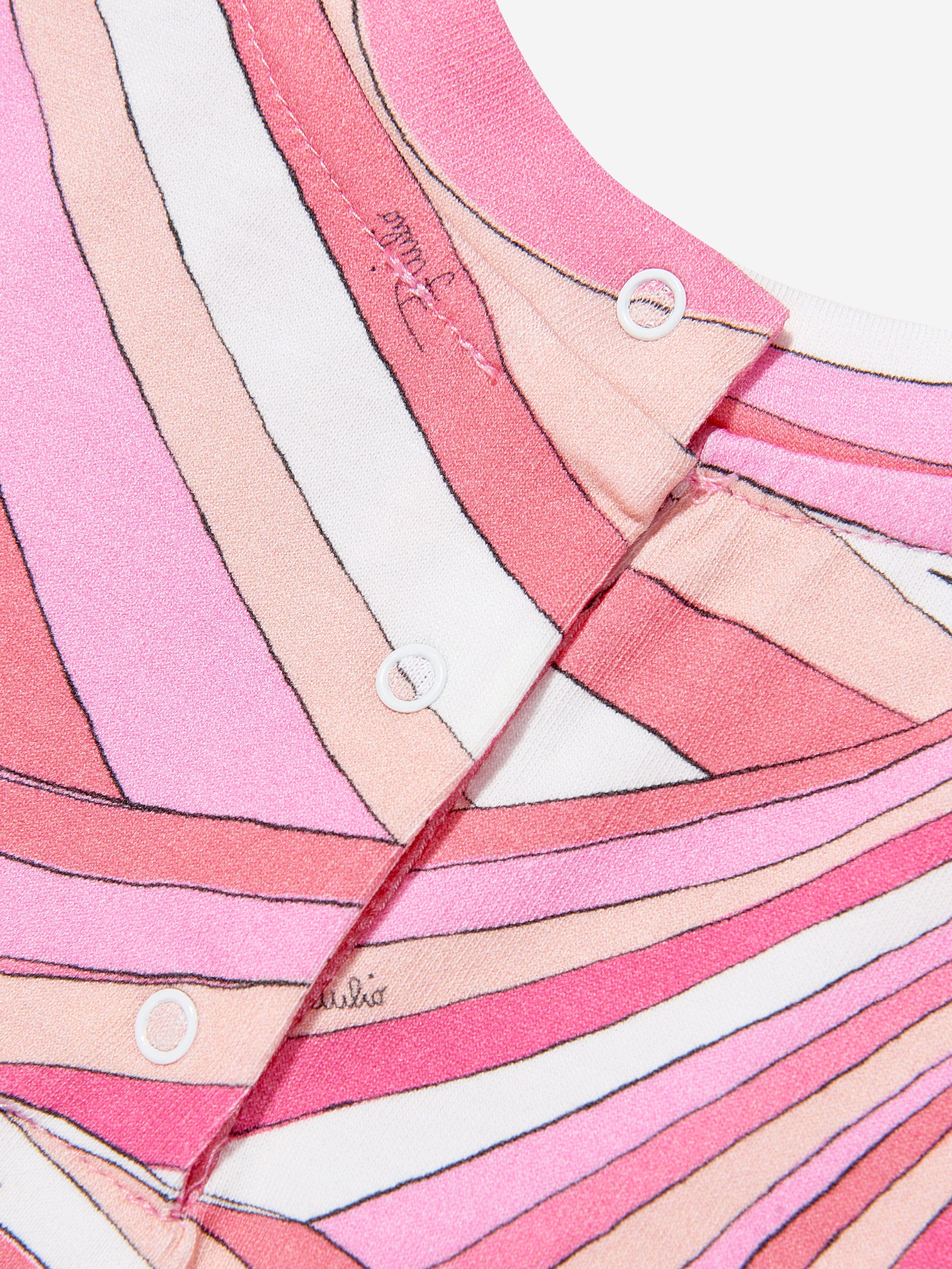 Baby Girls Iride Print Jersey Dress in Pink