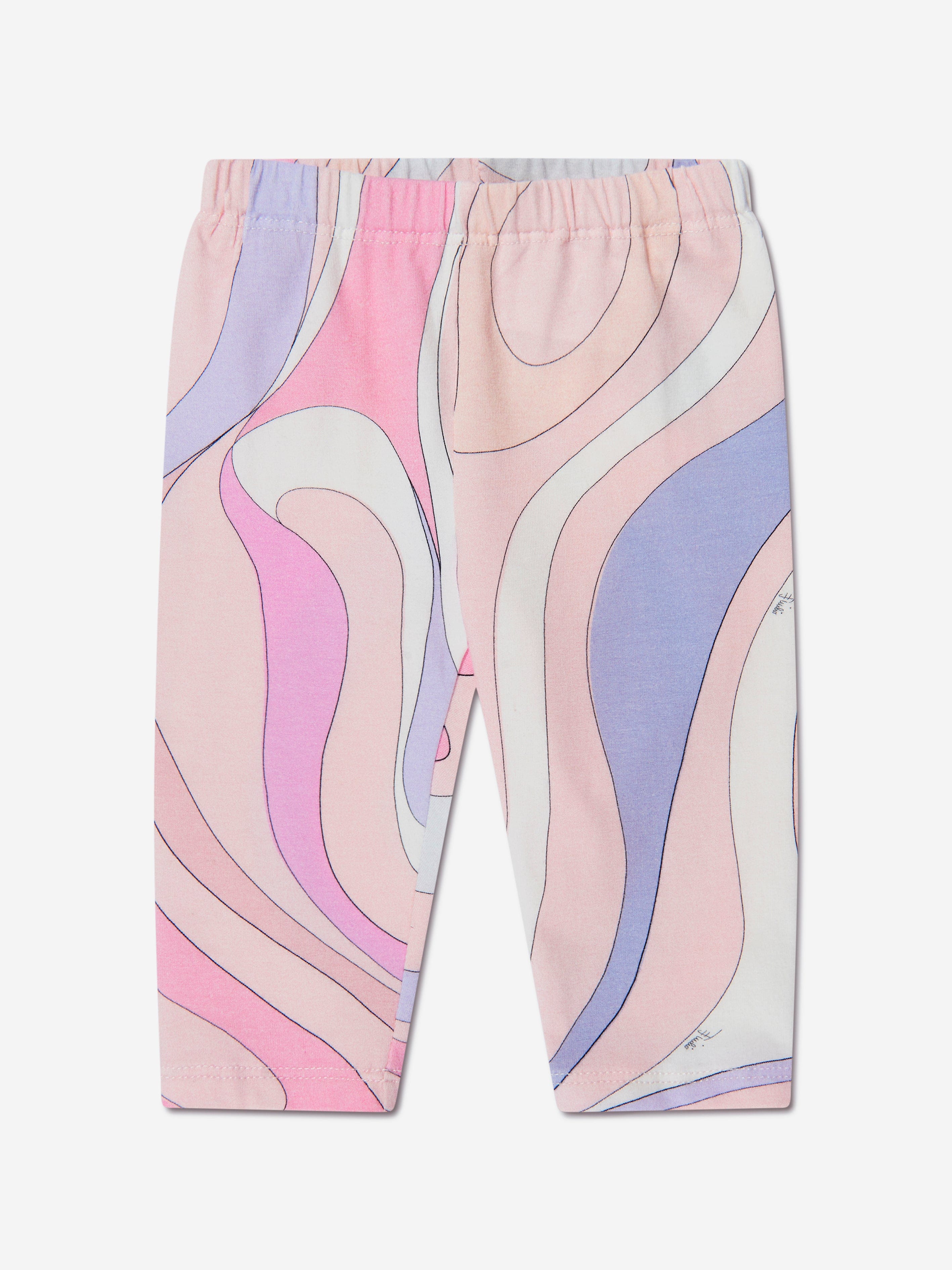 Pucci Baby Girls Marmo Print Leggings in Pink