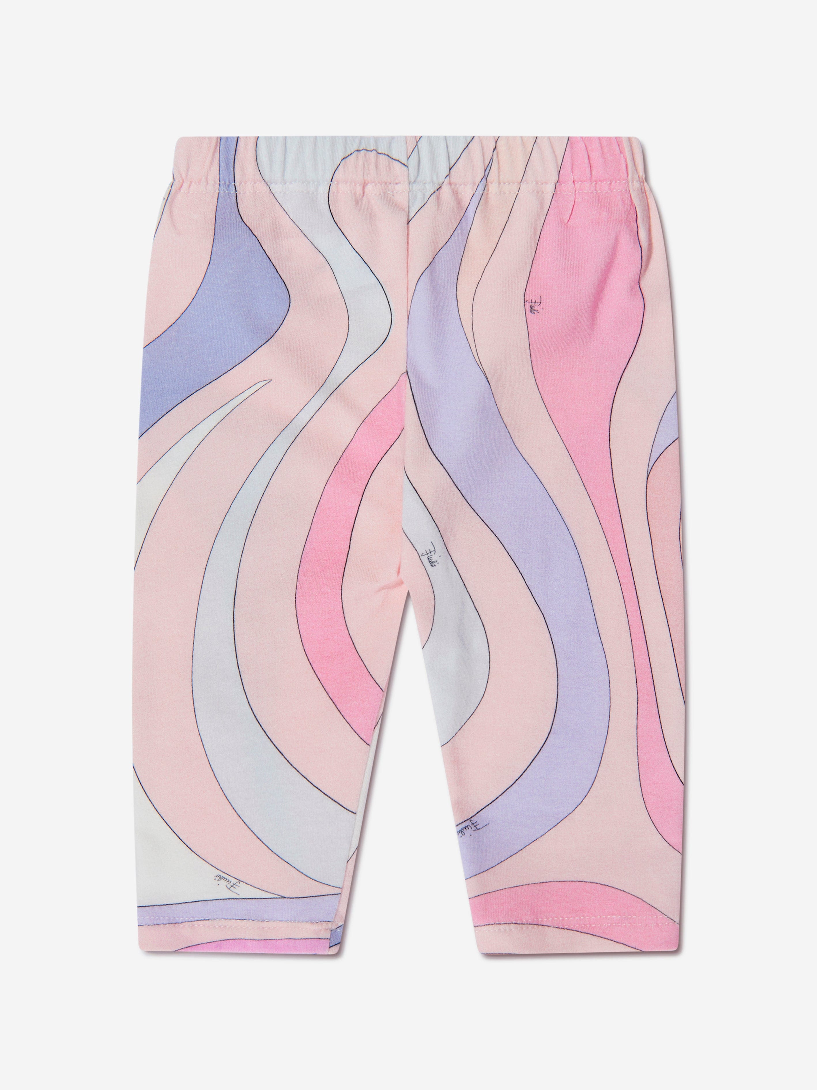 Pucci Baby Girls Marmo Print Leggings in Pink