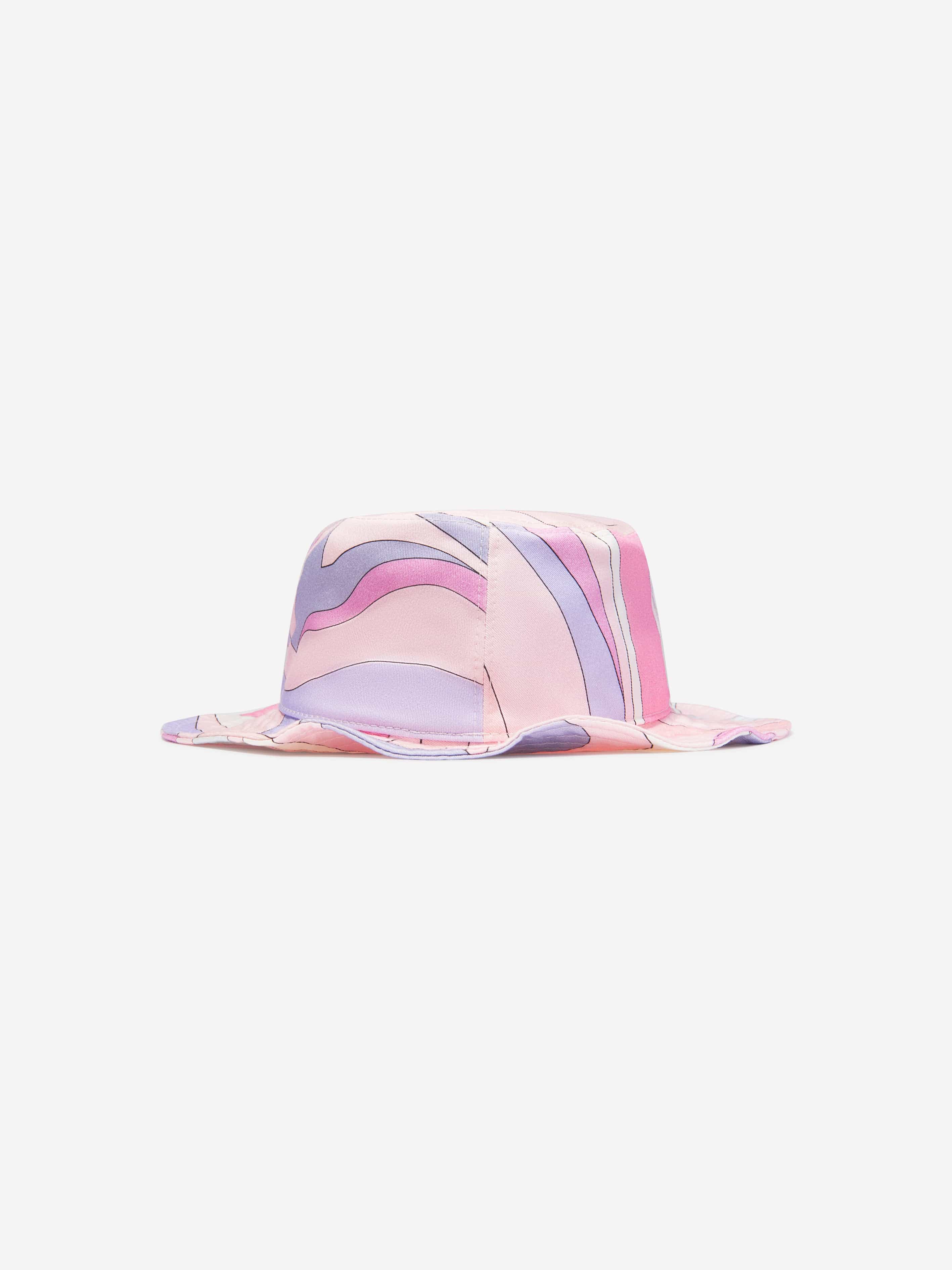 Pucci Girls Marmo Print Bucket Hat in Pink