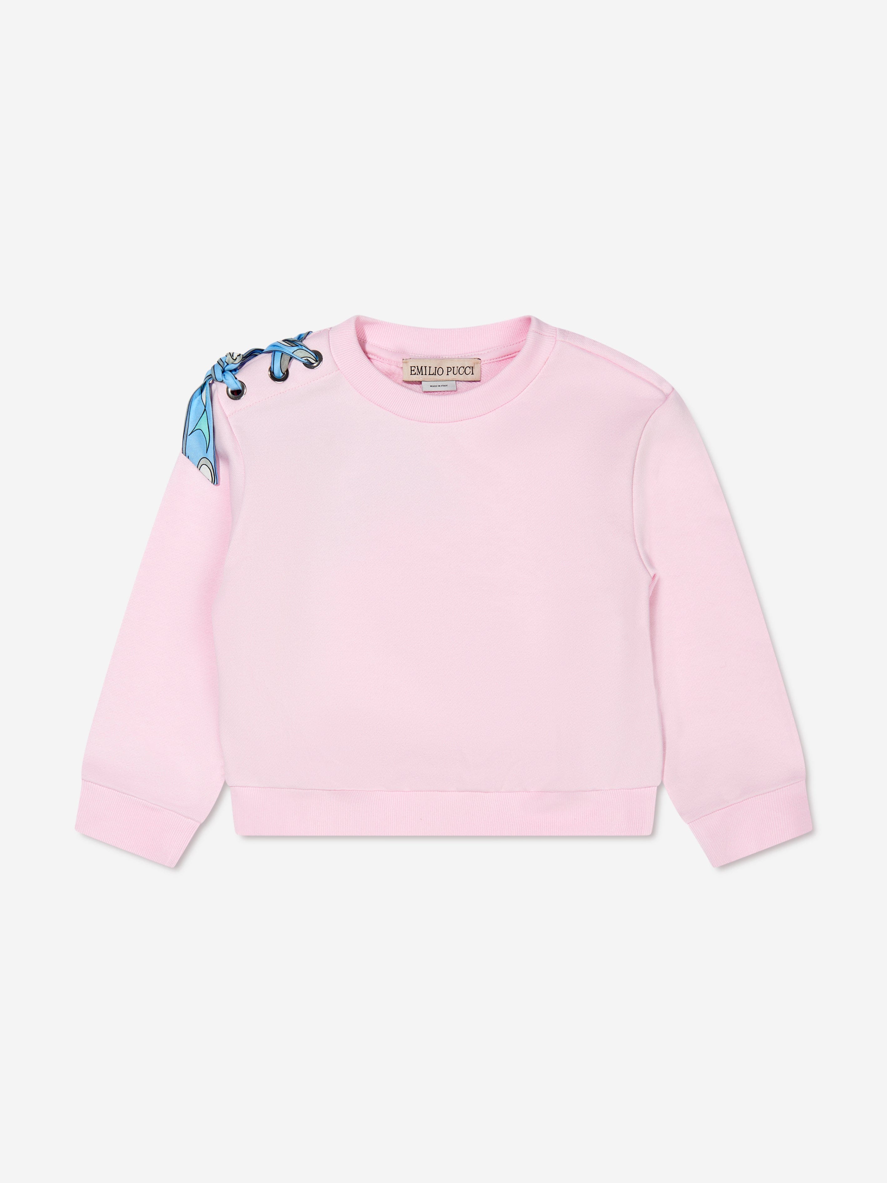 Pucci Girls Branded Sweatshirt in Pink