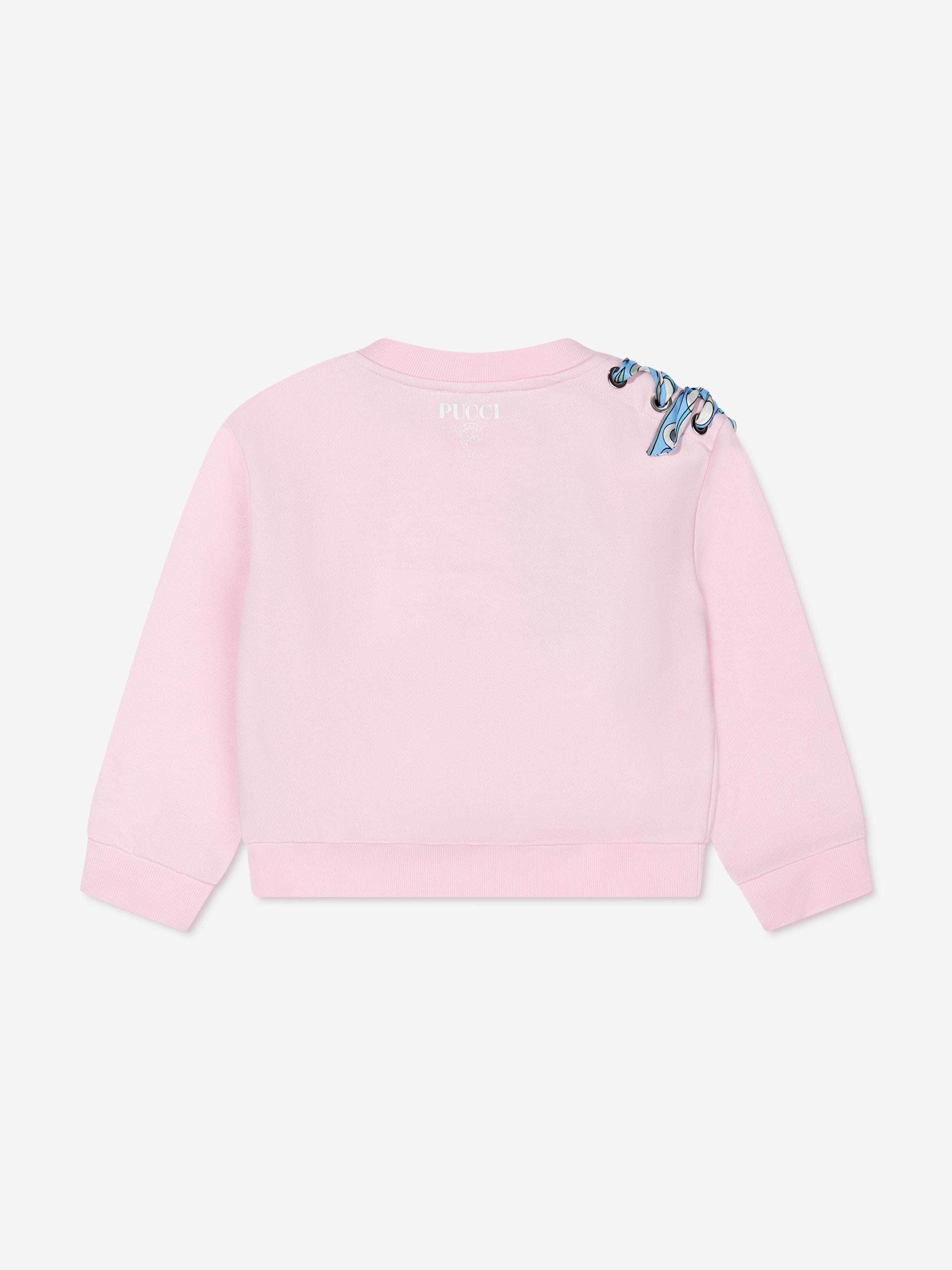 Pucci Girls Branded Sweatshirt in Pink