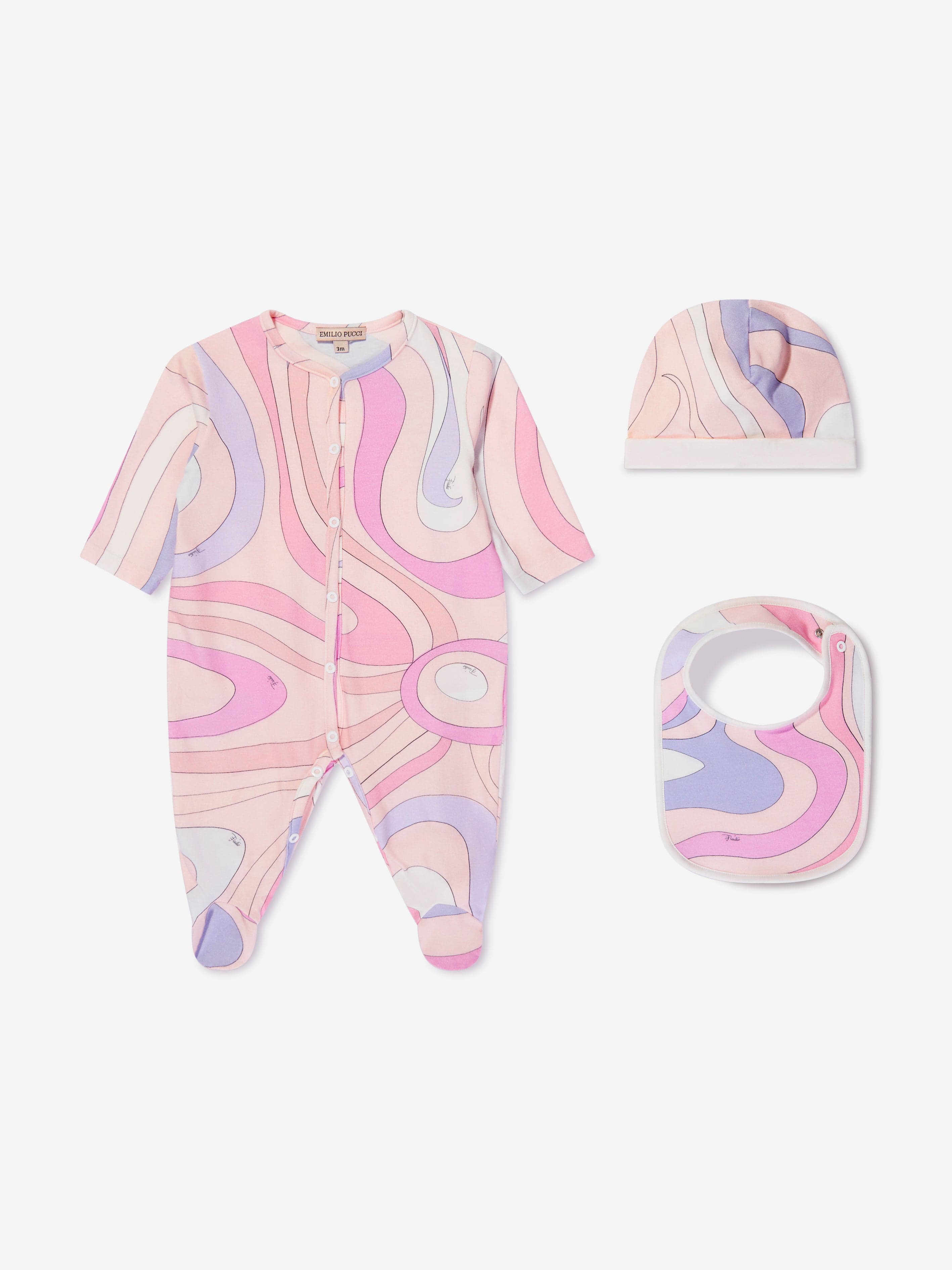 Pucci Baby Girls Babygrow Gift Set in Pink