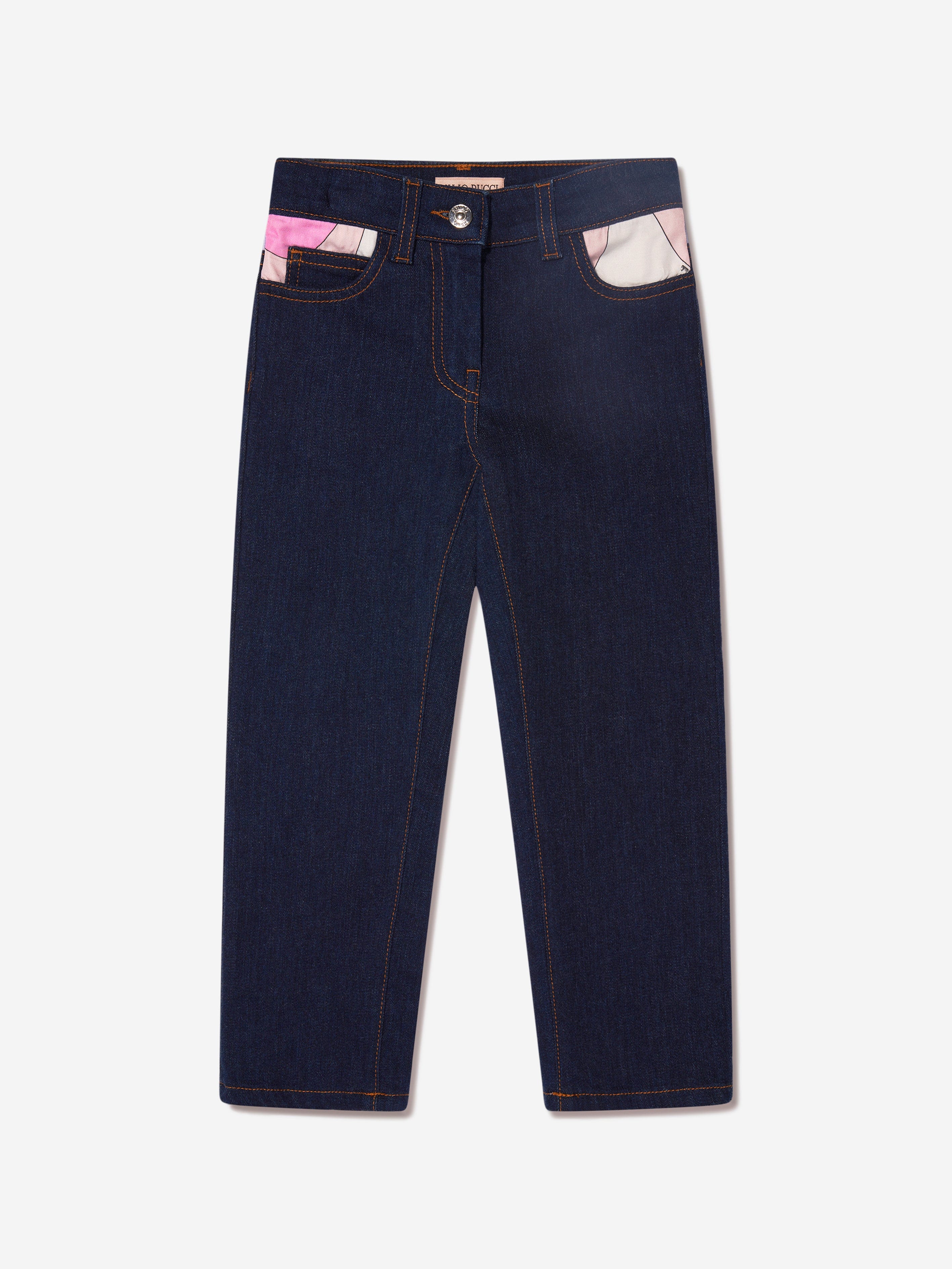 Pucci Girls Marmo Pocket Jeans in Blue