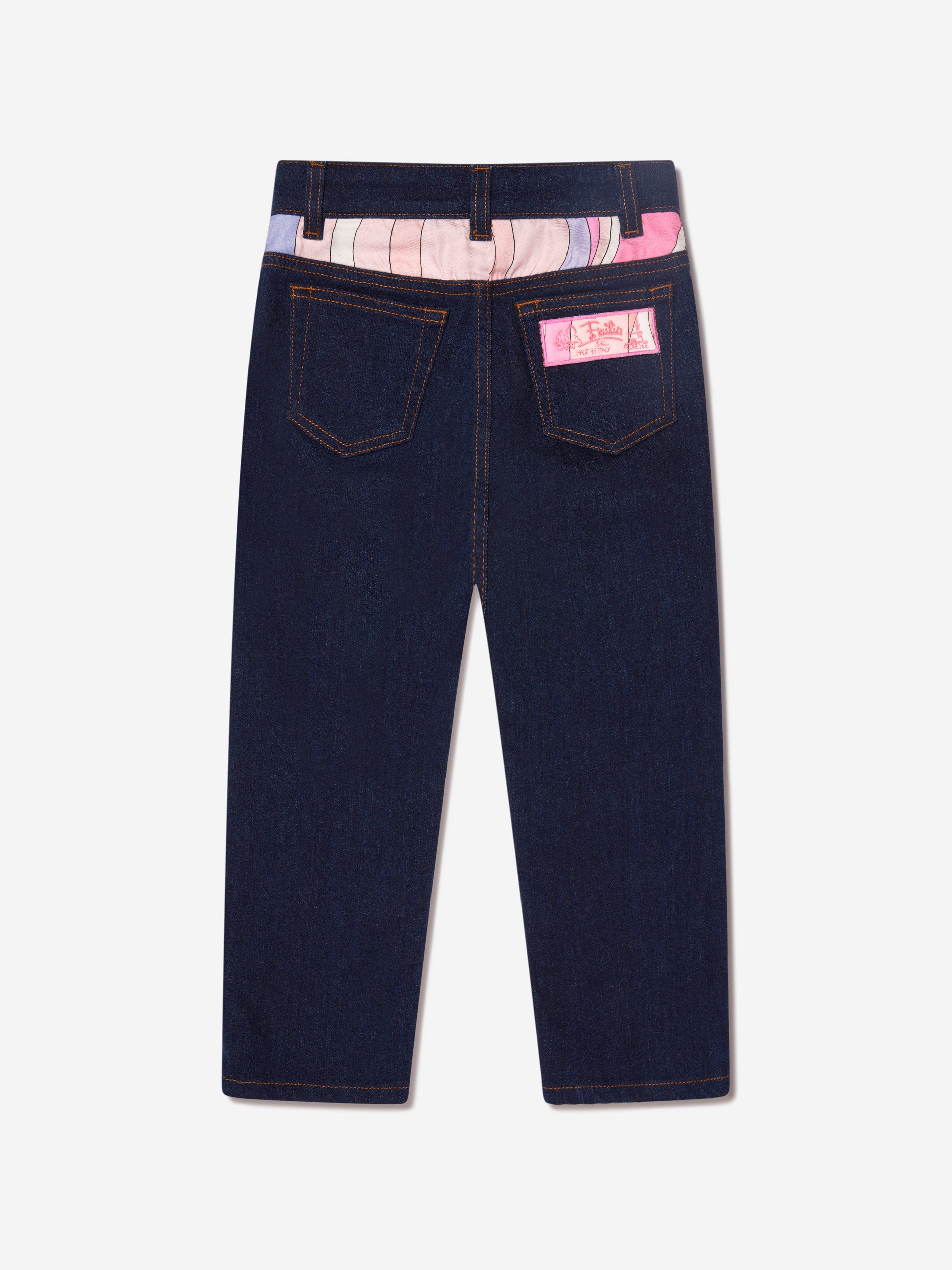 Pucci Girls Marmo Pocket Jeans in Blue